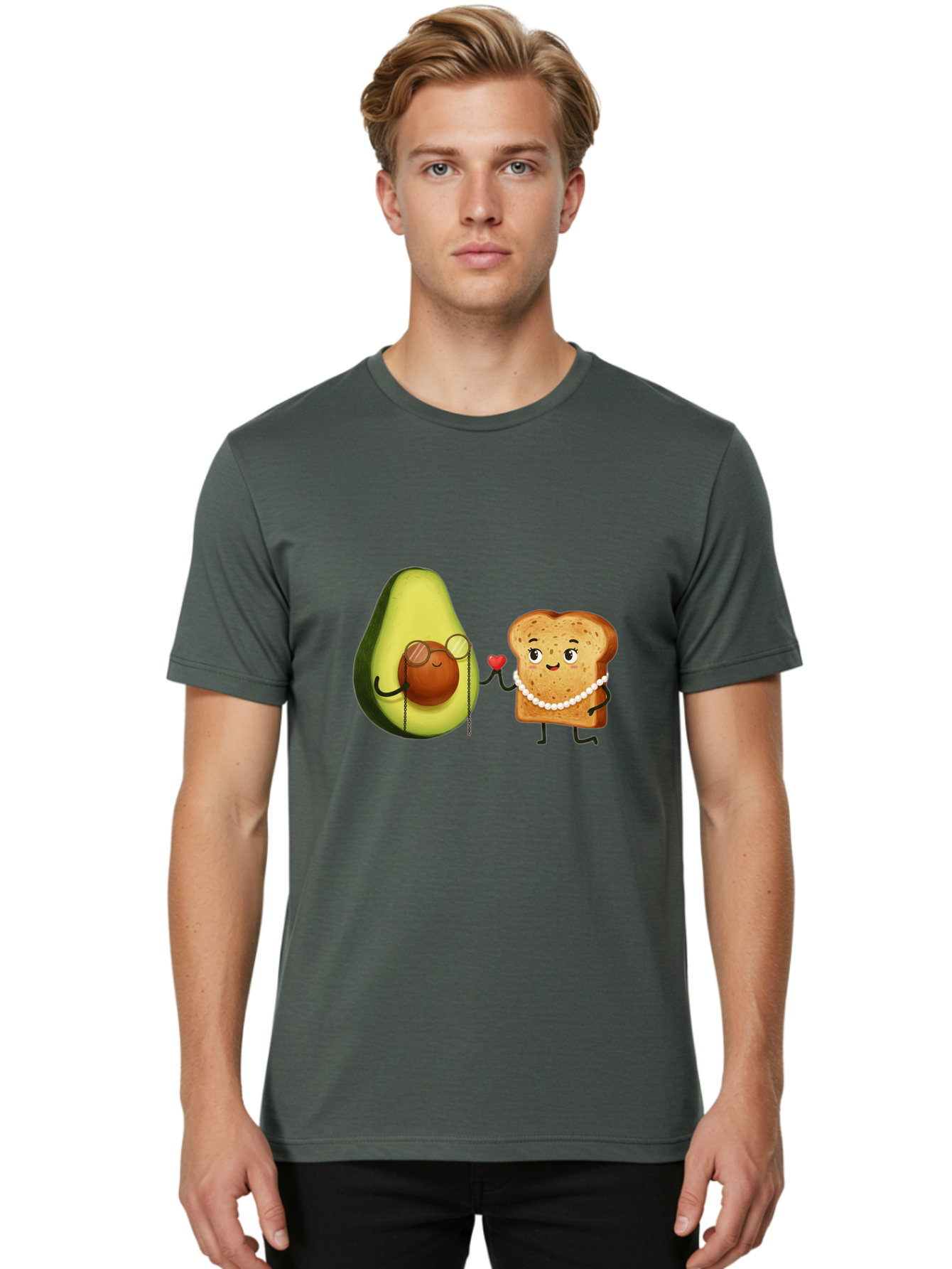 Avocado-Bread-Couple Men'S Graphic Tee, 100% Cotton, Comfortable Casual Summer Wear, Machine Washable, Vintage Camera, Old Camera, Antique Camera, Black Camera, Classic Photography, Photography Equipment, Nostalgic Device, Film Camera, Bah507