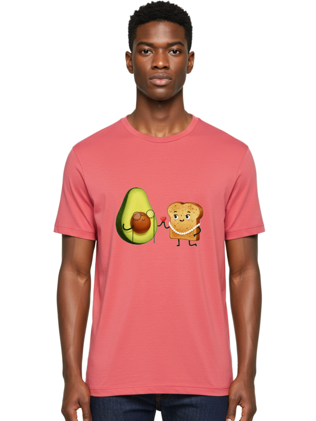 Avocado-Bread-Couple Men'S Graphic Tee, 100% Cotton, Comfortable Casual Summer Wear, Machine Washable, Vintage Camera, Old Camera, Antique Camera, Black Camera, Classic Photography, Photography Equipment, Nostalgic Device, Film Camera, Bah507