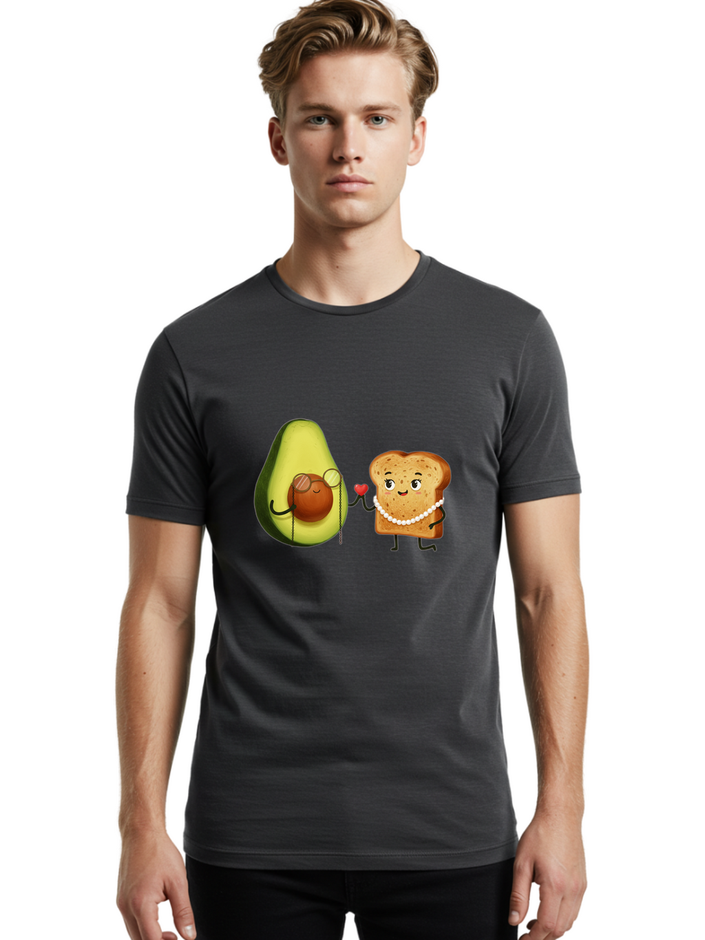 Avocado-Bread-Couple Men'S Graphic Tee, 100% Cotton, Comfortable Casual Summer Wear, Machine Washable, Vintage Camera, Old Camera, Antique Camera, Black Camera, Classic Photography, Photography Equipment, Nostalgic Device, Film Camera, Bah507