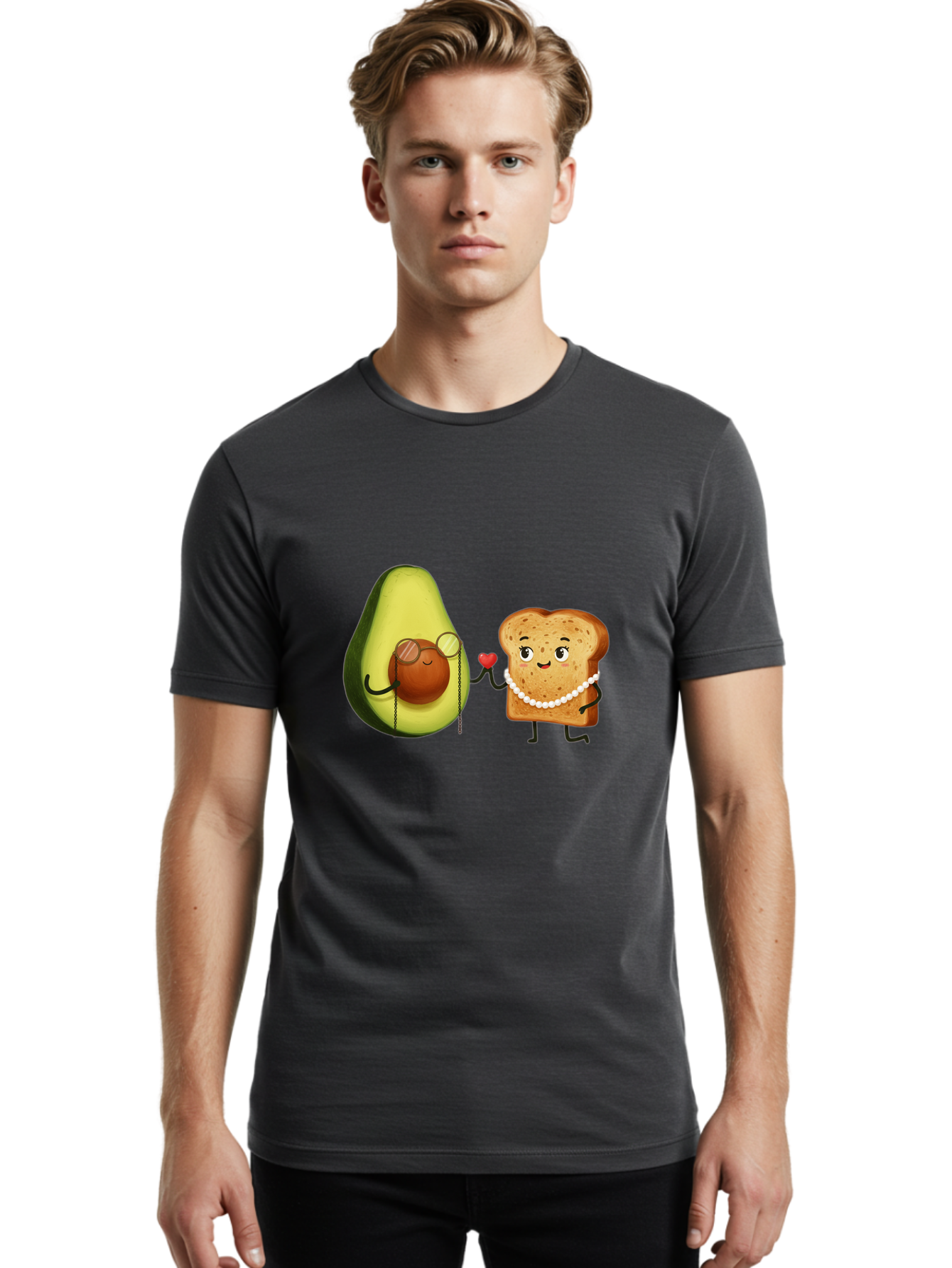 Avocado-Bread-Couple Men'S Graphic Tee, 100% Cotton, Comfortable Casual Summer Wear, Machine Washable, Vintage Camera, Old Camera, Antique Camera, Black Camera, Classic Photography, Photography Equipment, Nostalgic Device, Film Camera, Bah507