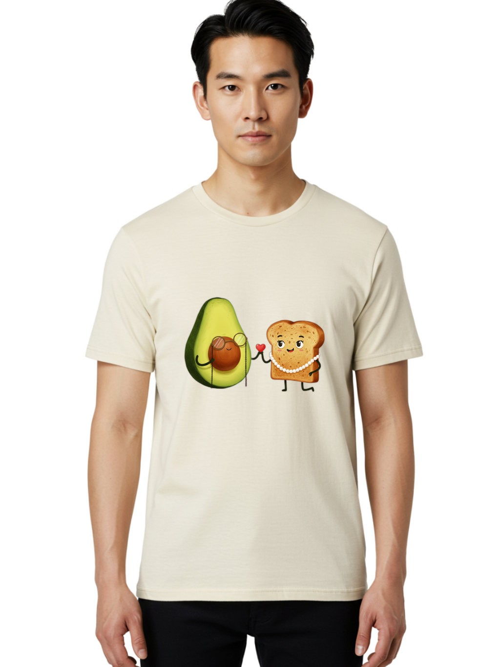 Avocado-Bread-Couple Men'S Graphic Tee, 100% Cotton, Comfortable Casual Summer Wear, Machine Washable, Vintage Camera, Old Camera, Antique Camera, Black Camera, Classic Photography, Photography Equipment, Nostalgic Device, Film Camera, Bah507