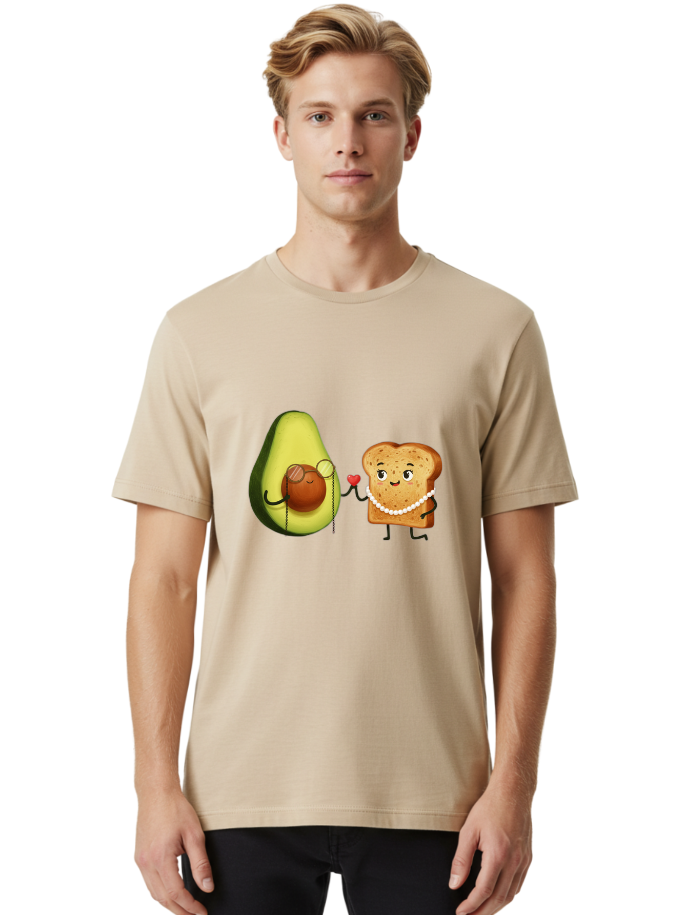 Avocado-Bread-Couple Men'S Graphic Tee, 100% Cotton, Comfortable Casual Summer Wear, Machine Washable, Vintage Camera, Old Camera, Antique Camera, Black Camera, Classic Photography, Photography Equipment, Nostalgic Device, Film Camera, Bah507