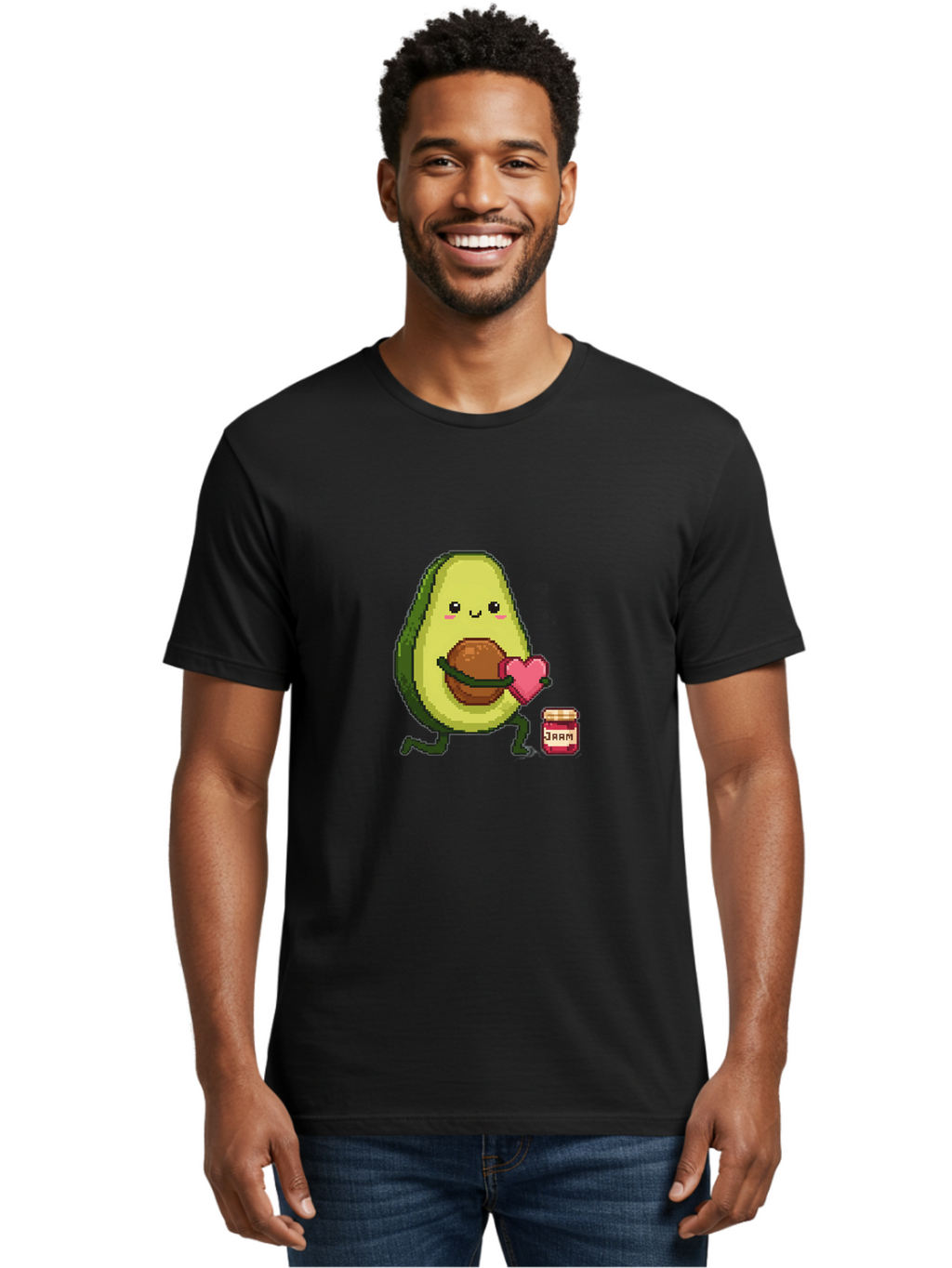 Avocado-Holding-Heart Men'S Graphic Tee, 100% Cotton, Comfortable Casual Summer Wear, Machine Washable, Vintage Camera, Old Camera, Antique Camera, Black Camera, Classic Photography, Photography Equipment, Nostalgic Device, Film Camera, Bah509