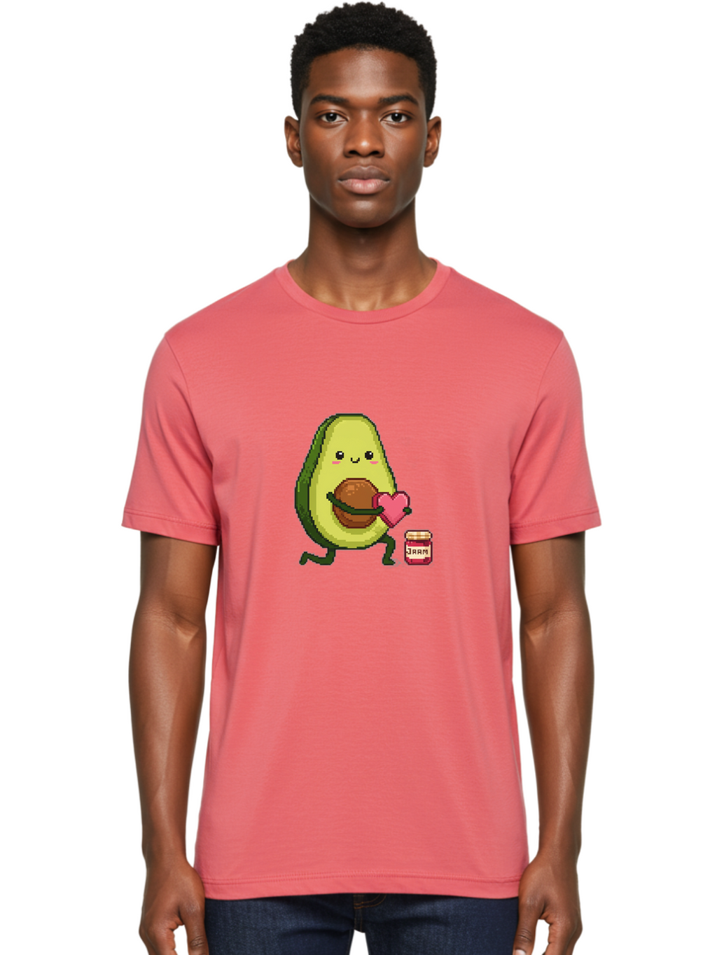 Avocado-Holding-Heart Men'S Graphic Tee, 100% Cotton, Comfortable Casual Summer Wear, Machine Washable, Vintage Camera, Old Camera, Antique Camera, Black Camera, Classic Photography, Photography Equipment, Nostalgic Device, Film Camera, Bah509