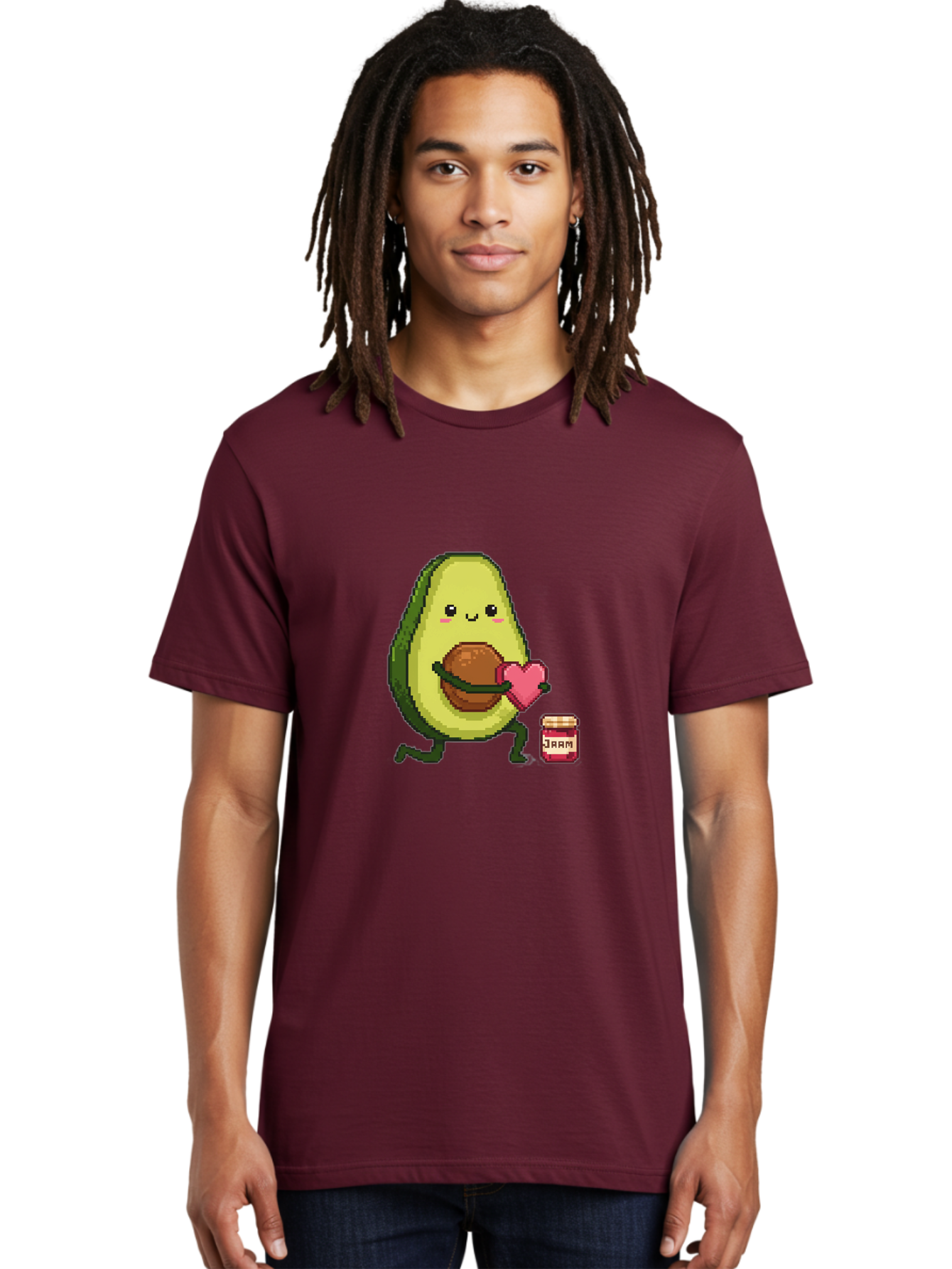 Avocado-Holding-Heart Men'S Graphic Tee, 100% Cotton, Comfortable Casual Summer Wear, Machine Washable, Vintage Camera, Old Camera, Antique Camera, Black Camera, Classic Photography, Photography Equipment, Nostalgic Device, Film Camera, Bah509