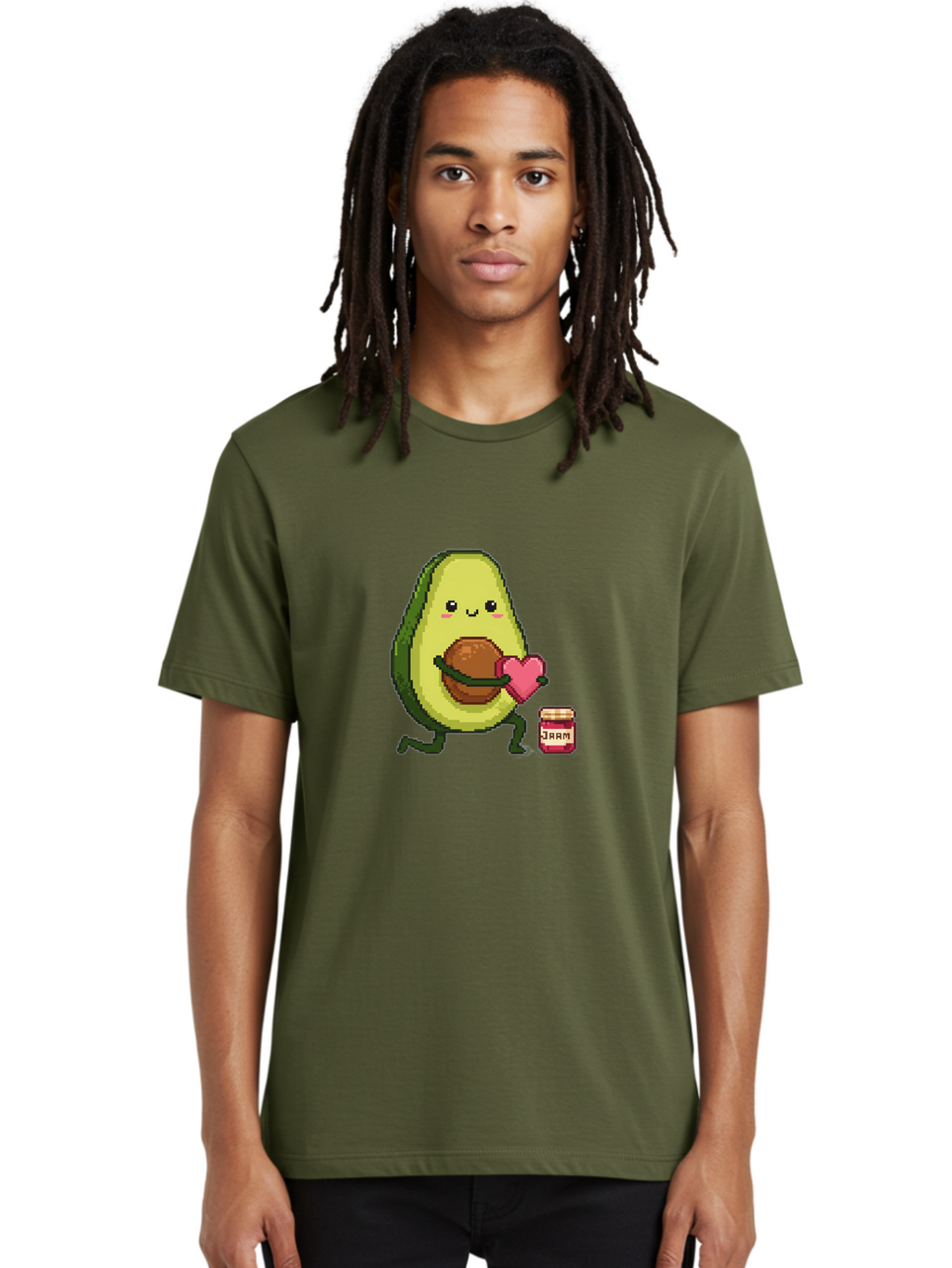 Avocado-Holding-Heart Men'S Graphic Tee, 100% Cotton, Comfortable Casual Summer Wear, Machine Washable, Vintage Camera, Old Camera, Antique Camera, Black Camera, Classic Photography, Photography Equipment, Nostalgic Device, Film Camera, Bah509
