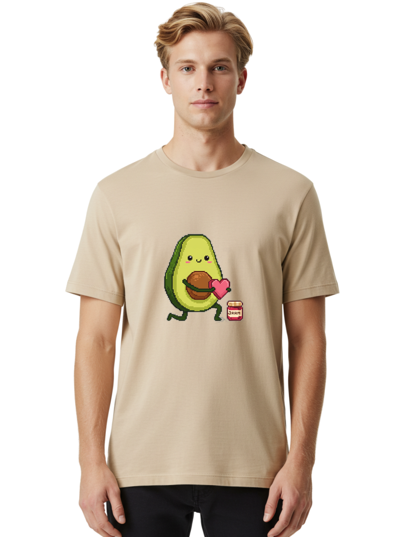 Avocado-Holding-Heart Men'S Graphic Tee, 100% Cotton, Comfortable Casual Summer Wear, Machine Washable, Vintage Camera, Old Camera, Antique Camera, Black Camera, Classic Photography, Photography Equipment, Nostalgic Device, Film Camera, Bah509
