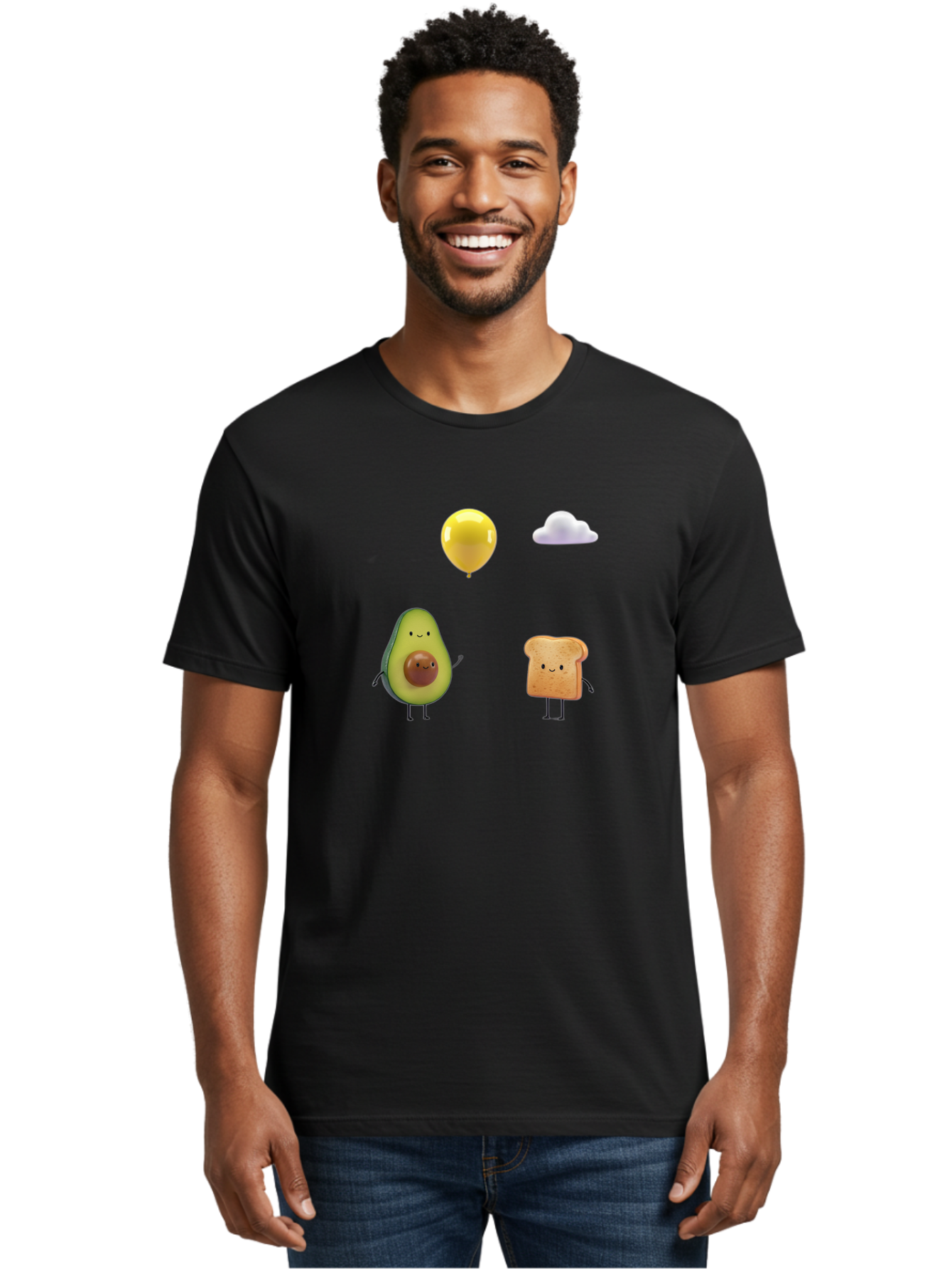 Avocado-Toast-Characters-1 Men'S Graphic Tee, 100% Cotton, Comfortable Casual Summer Wear, Machine Washable, Vintage Camera, Old Camera, Antique Camera, Black Camera, Classic Photography, Photography Equipment, Nostalgic Device, Film Camera, Bah531
