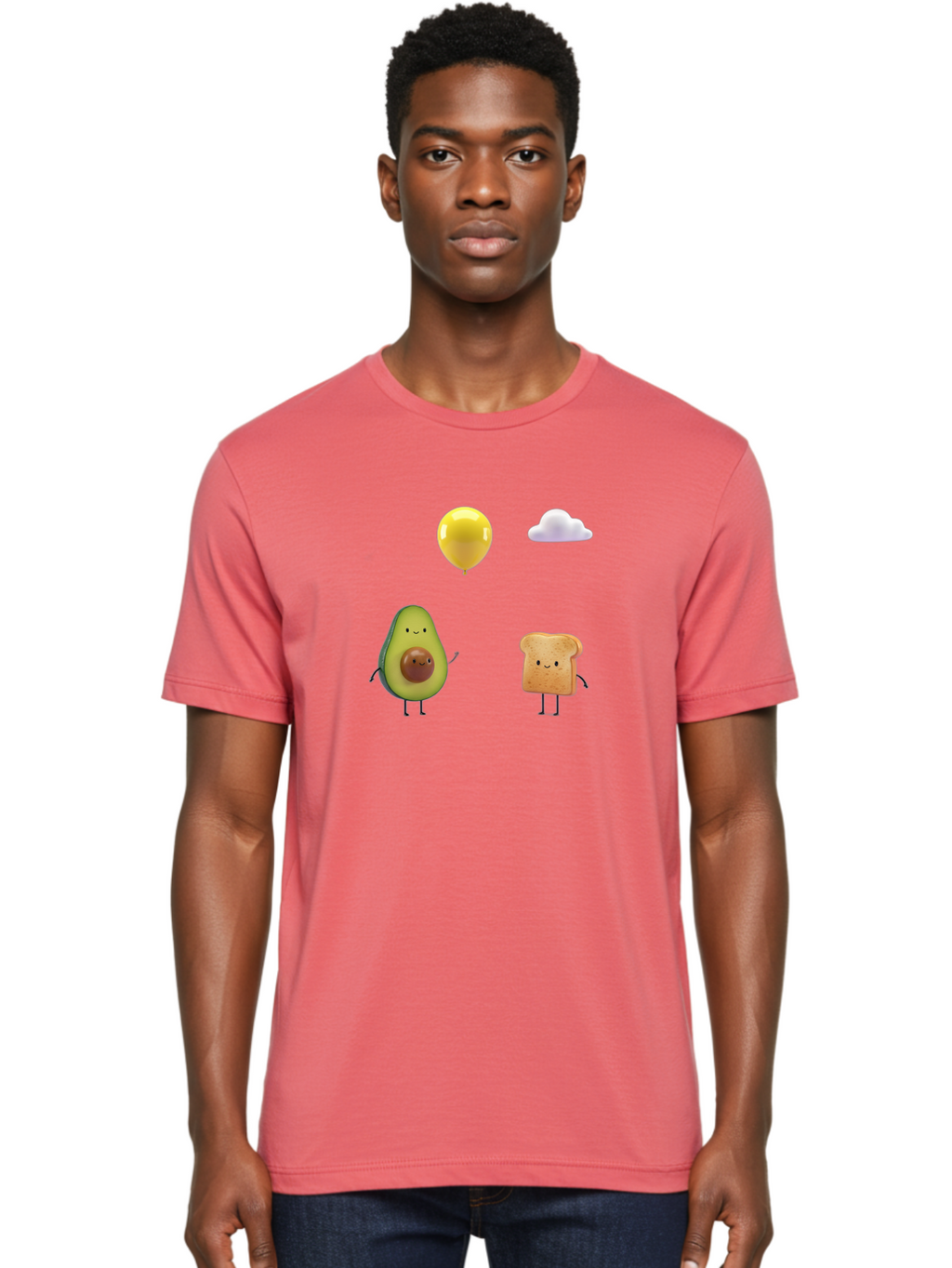 Avocado-Toast-Characters-1 Men'S Graphic Tee, 100% Cotton, Comfortable Casual Summer Wear, Machine Washable, Vintage Camera, Old Camera, Antique Camera, Black Camera, Classic Photography, Photography Equipment, Nostalgic Device, Film Camera, Bah531