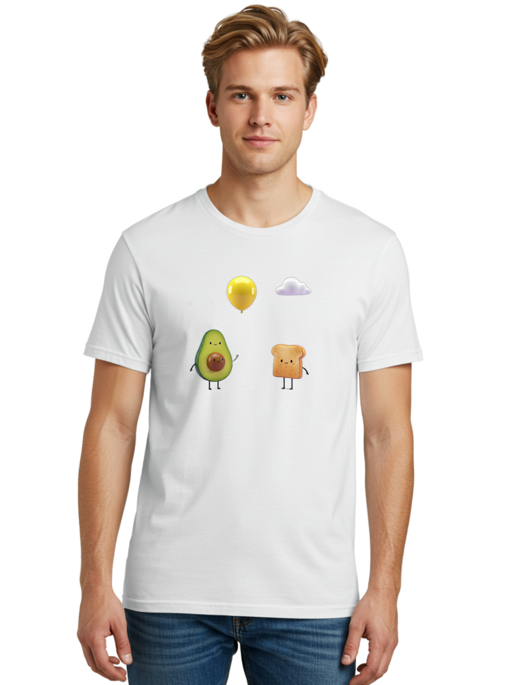 Avocado-Toast-Characters-1 Men'S Graphic Tee, 100% Cotton, Comfortable Casual Summer Wear, Machine Washable, Vintage Camera, Old Camera, Antique Camera, Black Camera, Classic Photography, Photography Equipment, Nostalgic Device, Film Camera, Bah531