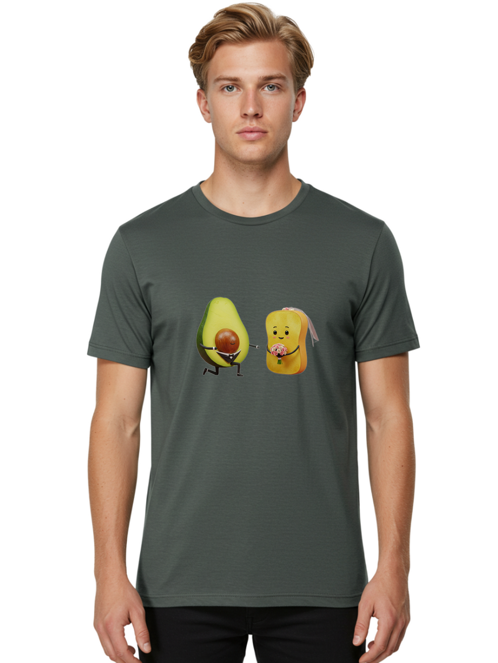 Avocado-Toast-Couple-1 Men'S Graphic Tee, 100% Cotton, Comfortable Casual Summer Wear, Machine Washable, Vintage Camera, Old Camera, Antique Camera, Black Camera, Classic Photography, Photography Equipment, Nostalgic Device, Film Camera, Bah533