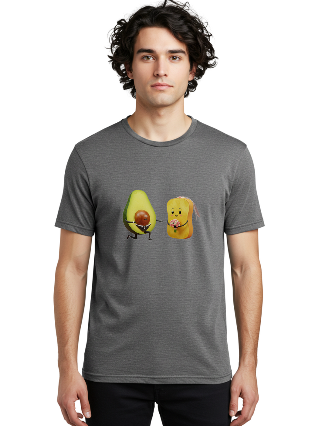 Avocado-Toast-Couple-1 Men'S Graphic Tee, 100% Cotton, Comfortable Casual Summer Wear, Machine Washable, Vintage Camera, Old Camera, Antique Camera, Black Camera, Classic Photography, Photography Equipment, Nostalgic Device, Film Camera, Bah533
