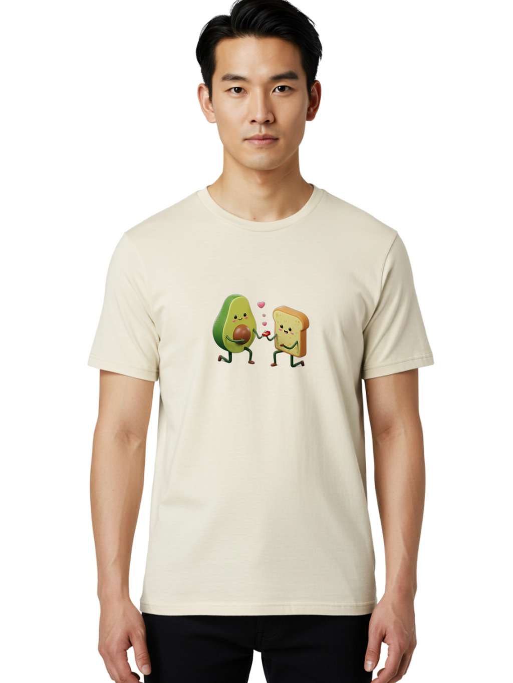 Avocado-Toast-Couple-3 Men'S Graphic Tee, 100% Cotton, Comfortable Casual Summer Wear, Machine Washable, Vintage Camera, Old Camera, Antique Camera, Black Camera, Classic Photography, Photography Equipment, Nostalgic Device, Film Camera, Bah535