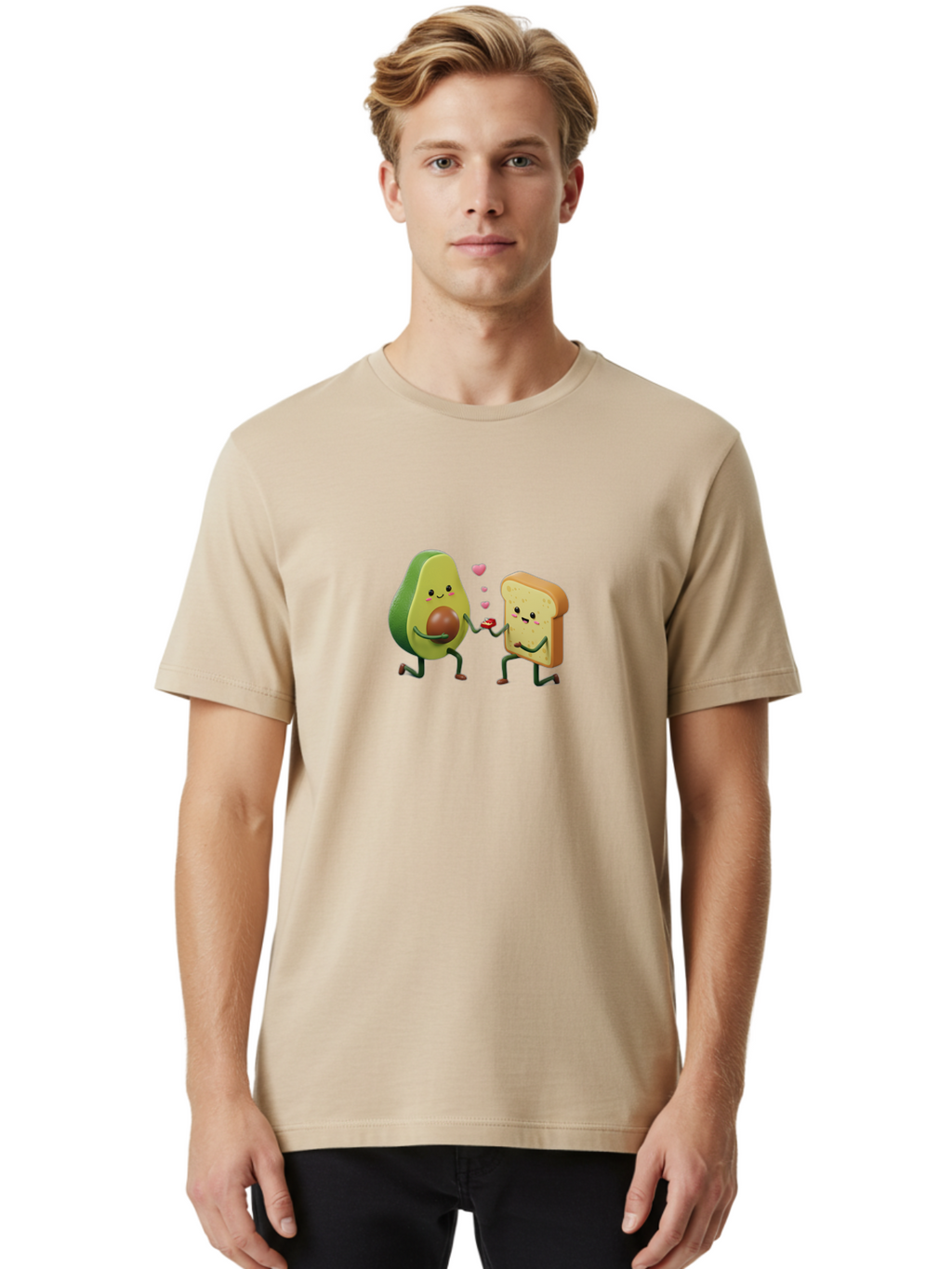 Avocado-Toast-Couple-3 Men'S Graphic Tee, 100% Cotton, Comfortable Casual Summer Wear, Machine Washable, Vintage Camera, Old Camera, Antique Camera, Black Camera, Classic Photography, Photography Equipment, Nostalgic Device, Film Camera, Bah535