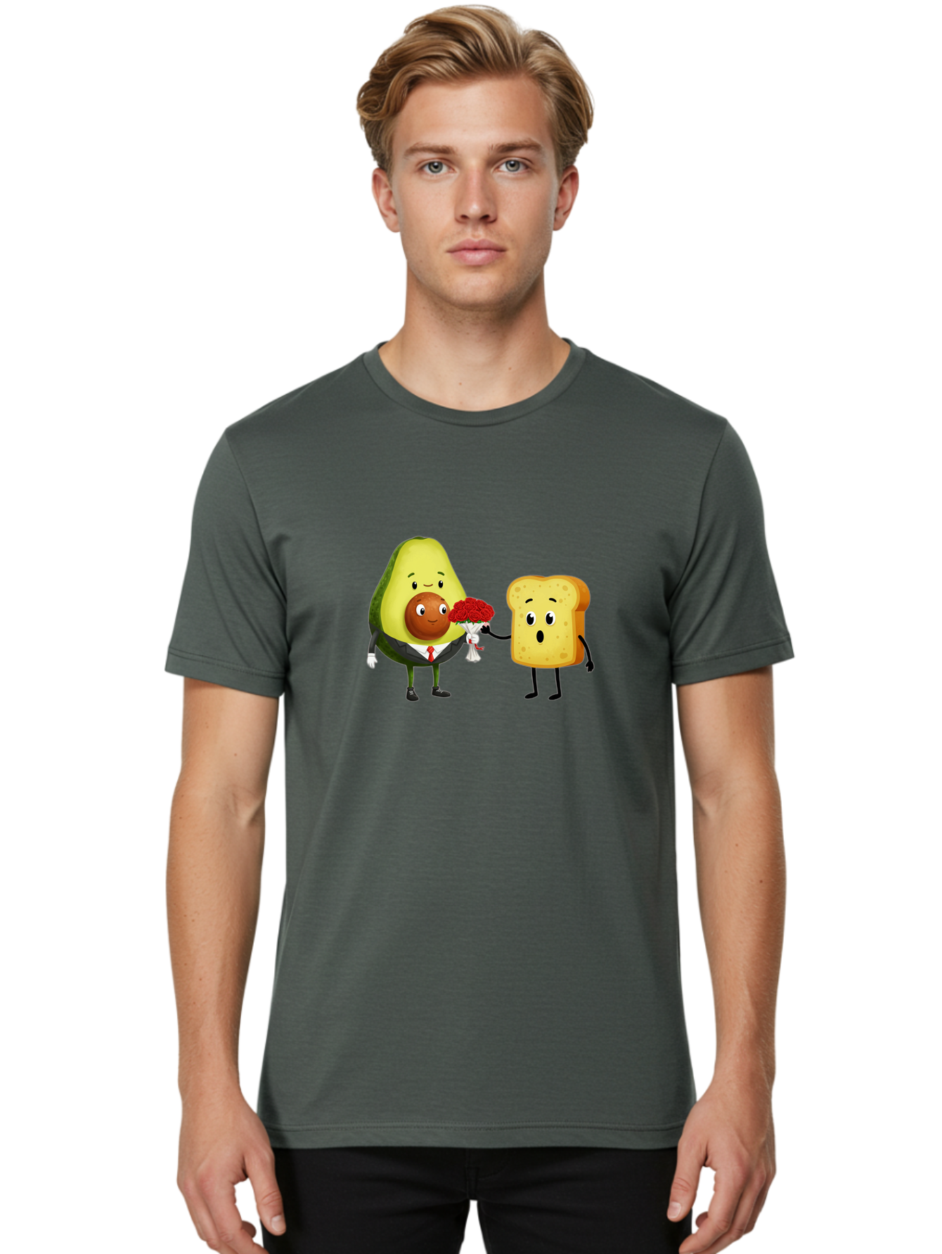 Avocado-Toast-Couple-4 Men'S Graphic Tee, 100% Cotton, Comfortable Casual Summer Wear, Machine Washable, Vintage Camera, Old Camera, Antique Camera, Black Camera, Classic Photography, Photography Equipment, Nostalgic Device, Film Camera, Bah536