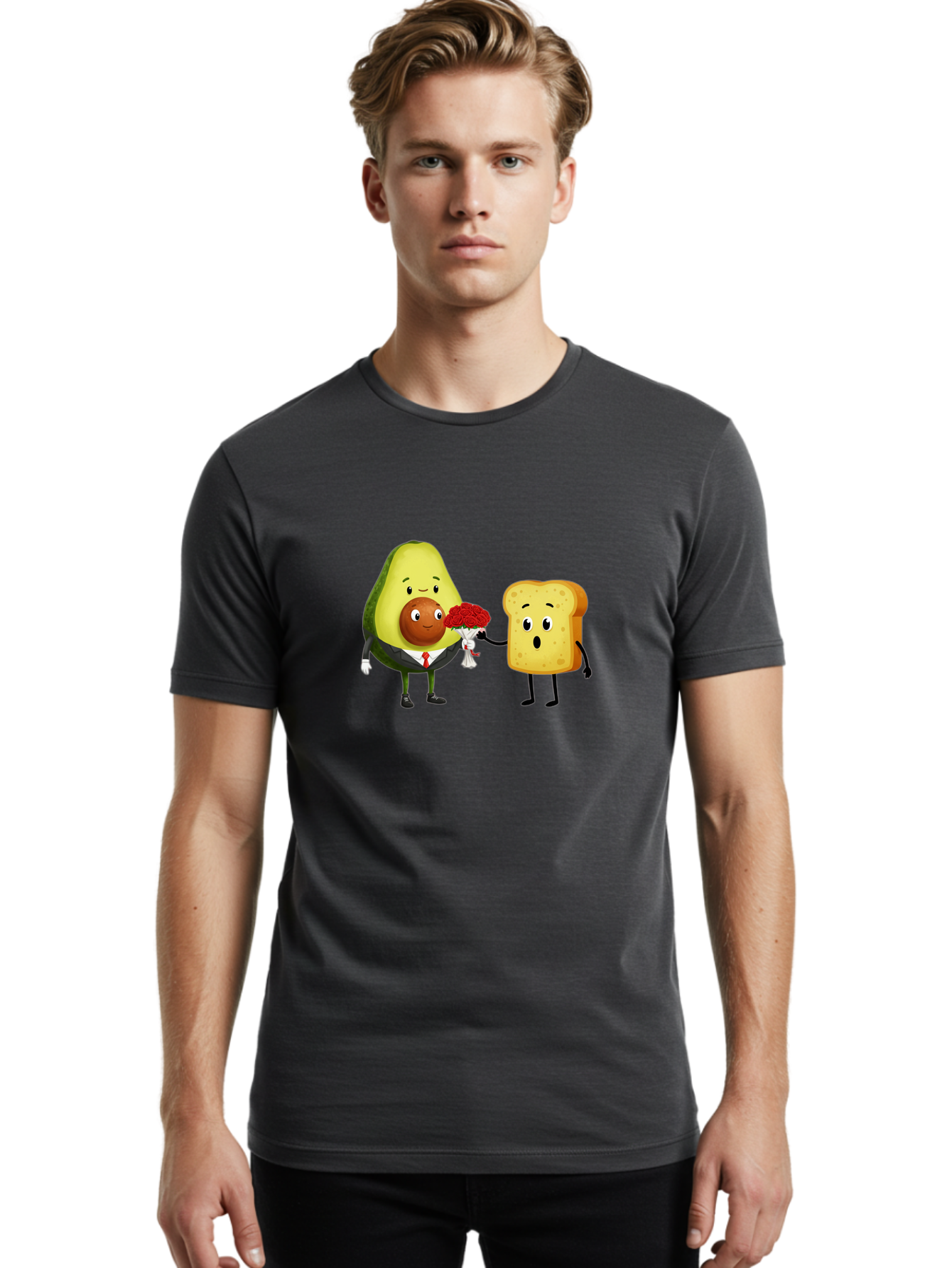 Avocado-Toast-Couple-4 Men'S Graphic Tee, 100% Cotton, Comfortable Casual Summer Wear, Machine Washable, Vintage Camera, Old Camera, Antique Camera, Black Camera, Classic Photography, Photography Equipment, Nostalgic Device, Film Camera, Bah536