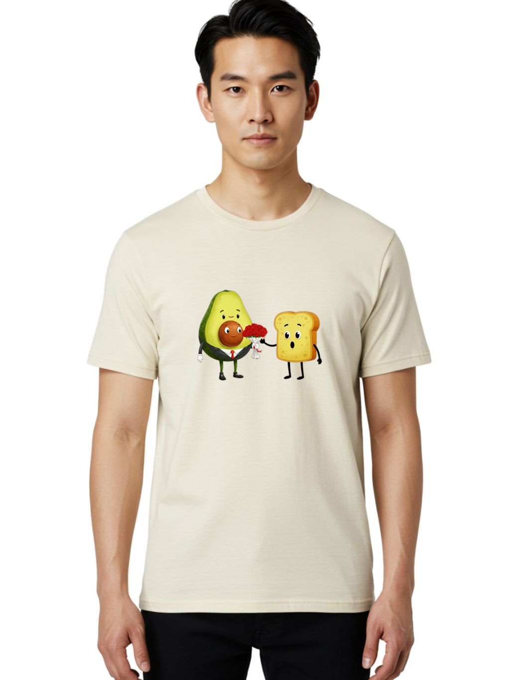 Avocado-Toast-Couple-4 Men'S Graphic Tee, 100% Cotton, Comfortable Casual Summer Wear, Machine Washable, Vintage Camera, Old Camera, Antique Camera, Black Camera, Classic Photography, Photography Equipment, Nostalgic Device, Film Camera, Bah536