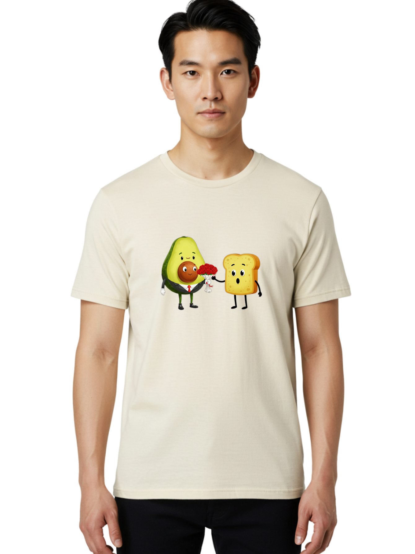 Avocado-Toast-Couple-4 Men'S Graphic Tee, 100% Cotton, Comfortable Casual Summer Wear, Machine Washable, Vintage Camera, Old Camera, Antique Camera, Black Camera, Classic Photography, Photography Equipment, Nostalgic Device, Film Camera, Bah536