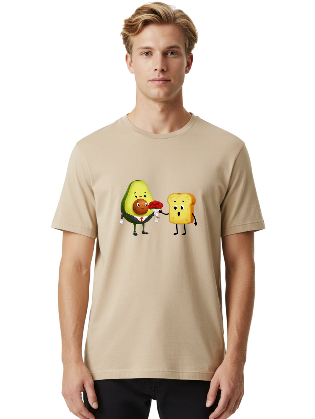 Avocado-Toast-Couple-4 Men'S Graphic Tee, 100% Cotton, Comfortable Casual Summer Wear, Machine Washable, Vintage Camera, Old Camera, Antique Camera, Black Camera, Classic Photography, Photography Equipment, Nostalgic Device, Film Camera, Bah536