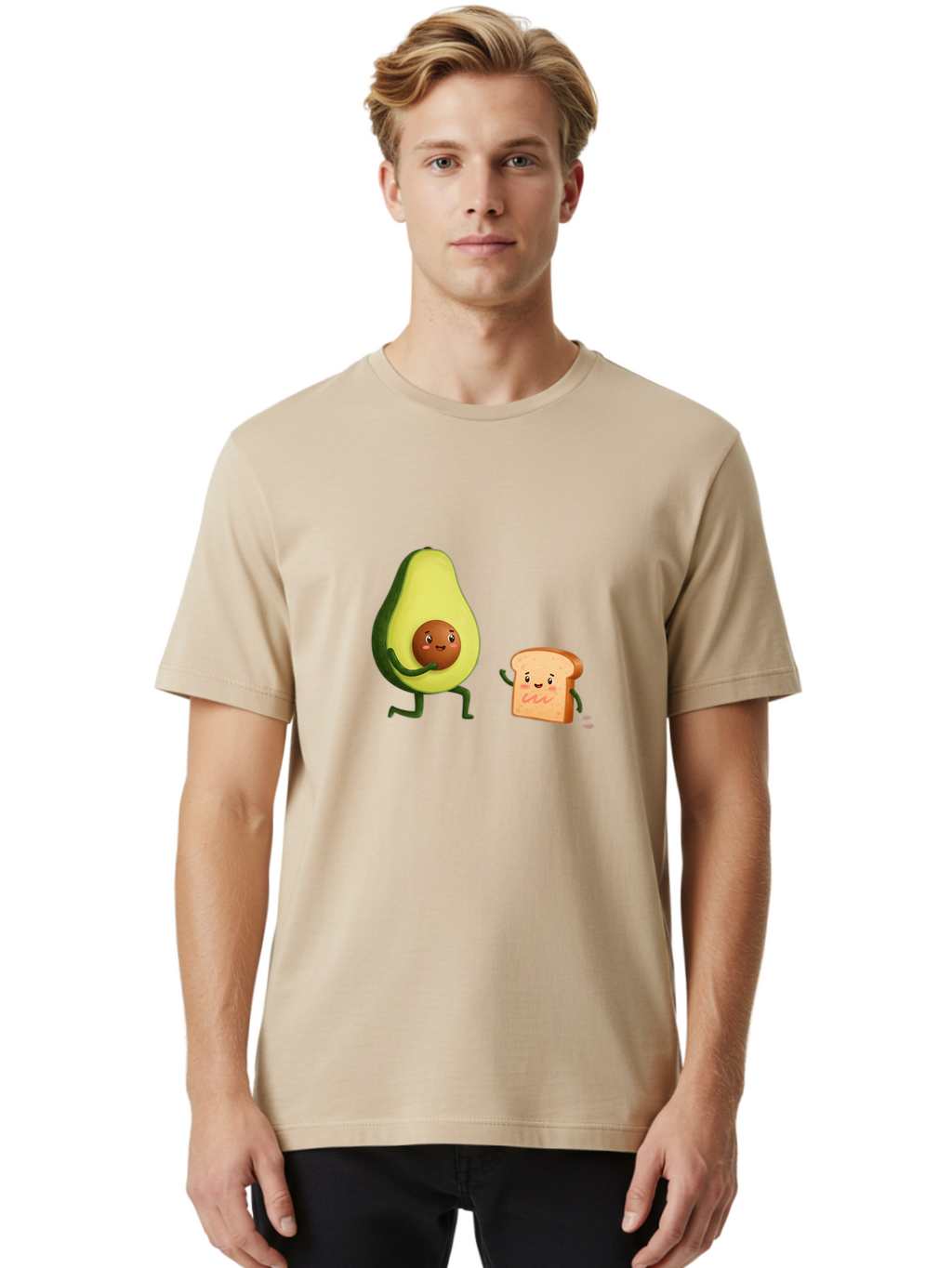 Avocado-Toast-Friends-1 Men'S Graphic Tee, 100% Cotton, Comfortable Casual Summer Wear, Machine Washable, Vintage Camera, Old Camera, Antique Camera, Black Camera, Classic Photography, Photography Equipment, Nostalgic Device, Film Camera, Bah539