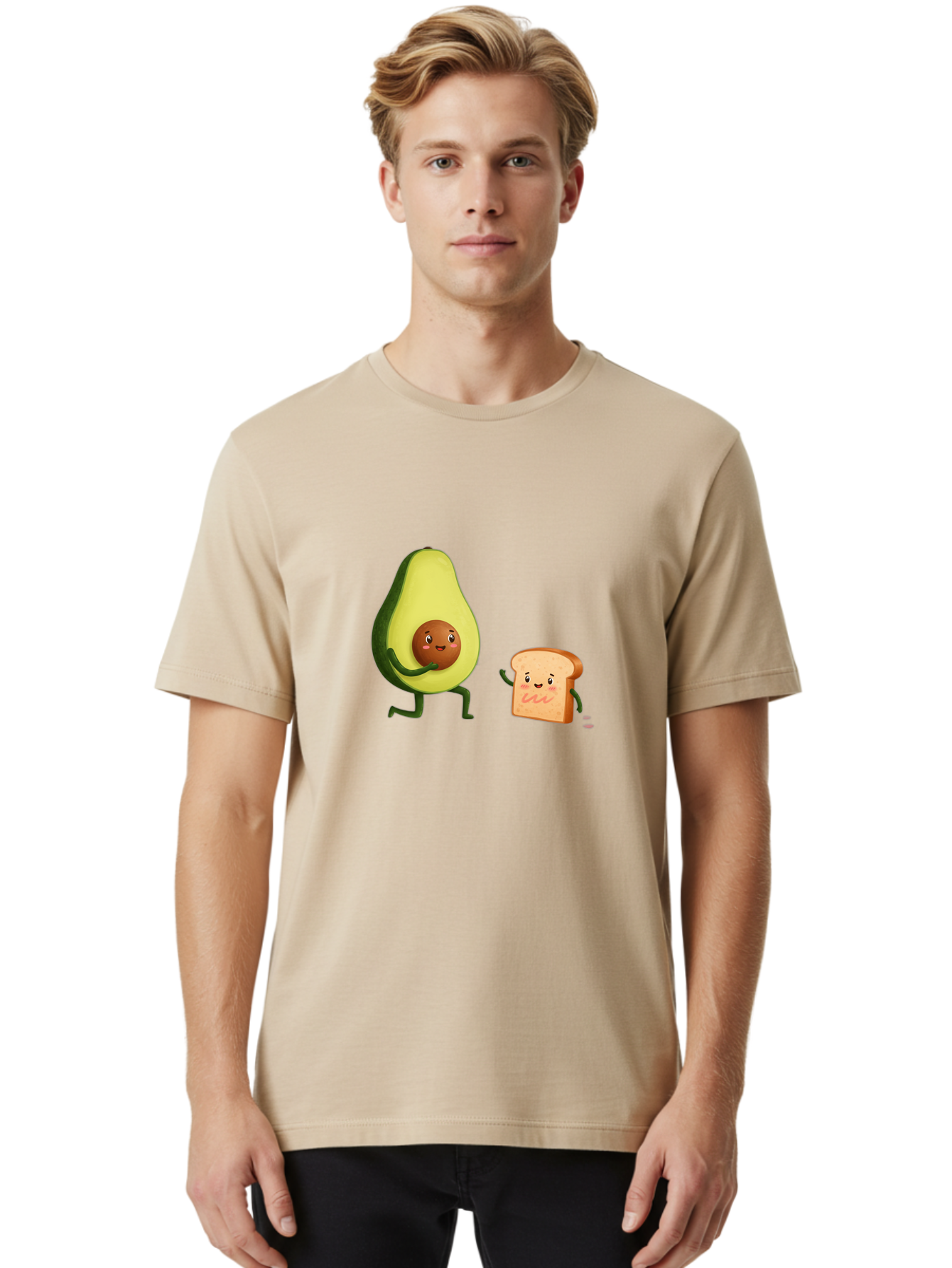 Avocado-Toast-Friends-1 Men'S Graphic Tee, 100% Cotton, Comfortable Casual Summer Wear, Machine Washable, Vintage Camera, Old Camera, Antique Camera, Black Camera, Classic Photography, Photography Equipment, Nostalgic Device, Film Camera, Bah539