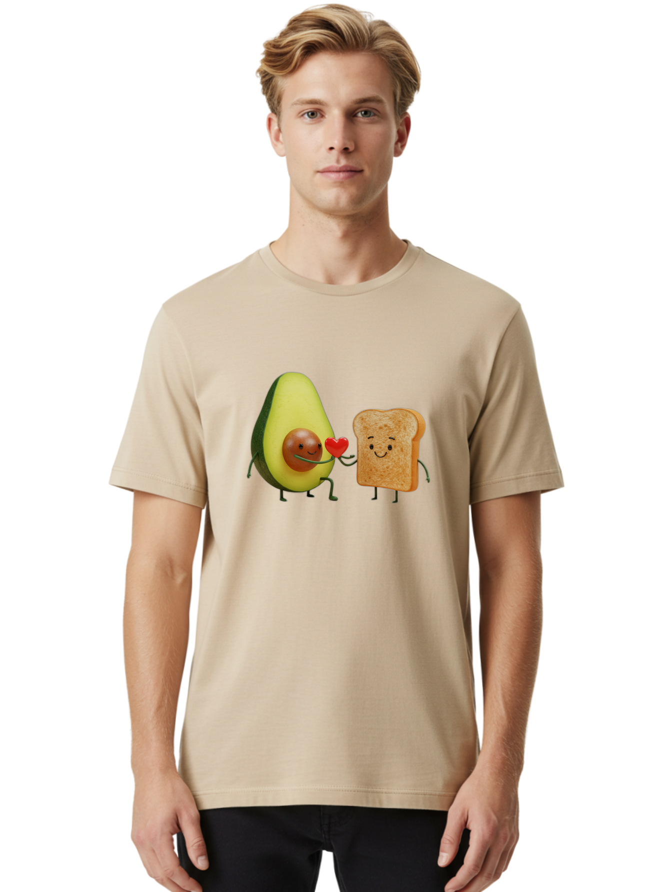 Avocado-Toast-Love-1 Men'S Graphic Tee, 100% Cotton, Comfortable Casual Summer Wear, Machine Washable, Vintage Camera, Old Camera, Antique Camera, Black Camera, Classic Photography, Photography Equipment, Nostalgic Device, Film Camera, Bah541