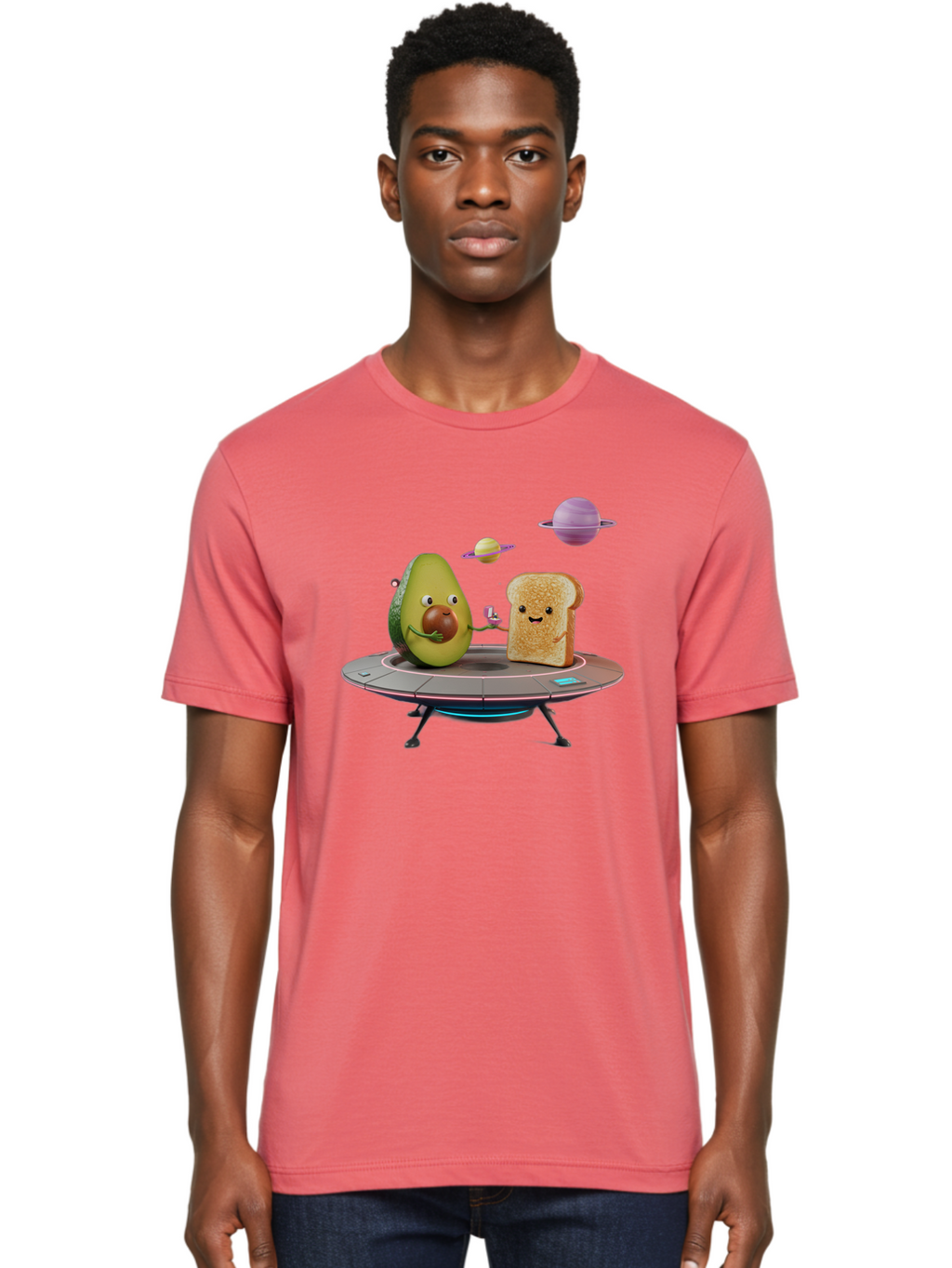 Avocado-Toast-Spacecraft Men'S Graphic Tee, 100% Cotton, Comfortable Casual Summer Wear, Machine Washable, Vintage Camera, Old Camera, Antique Camera, Black Camera, Classic Photography, Photography Equipment, Nostalgic Device, Film Camera, Bah546