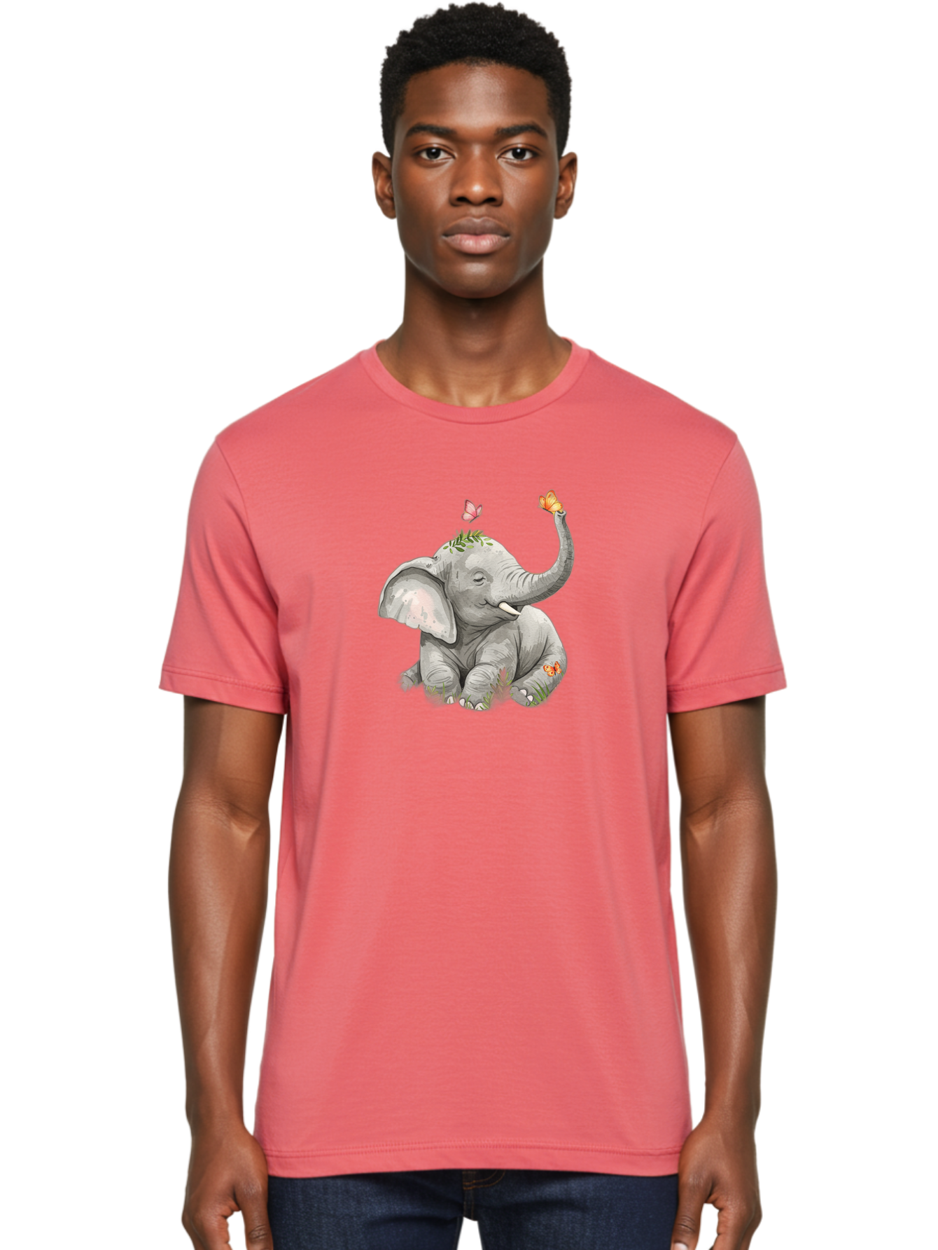 Baby-Elephant-With-Butterflies Men'S Graphic Tee, 100% Cotton, Comfortable Casual Summer Wear, Machine Washable, Vintage Camera, Old Camera, Antique Camera, Black Camera, Classic Photography, Photography Equipment, Nostalgic Device, Bah548
