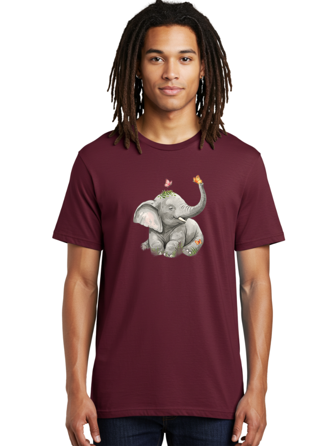 Baby-Elephant-With-Butterflies Men'S Graphic Tee, 100% Cotton, Comfortable Casual Summer Wear, Machine Washable, Vintage Camera, Old Camera, Antique Camera, Black Camera, Classic Photography, Photography Equipment, Nostalgic Device, Bah548