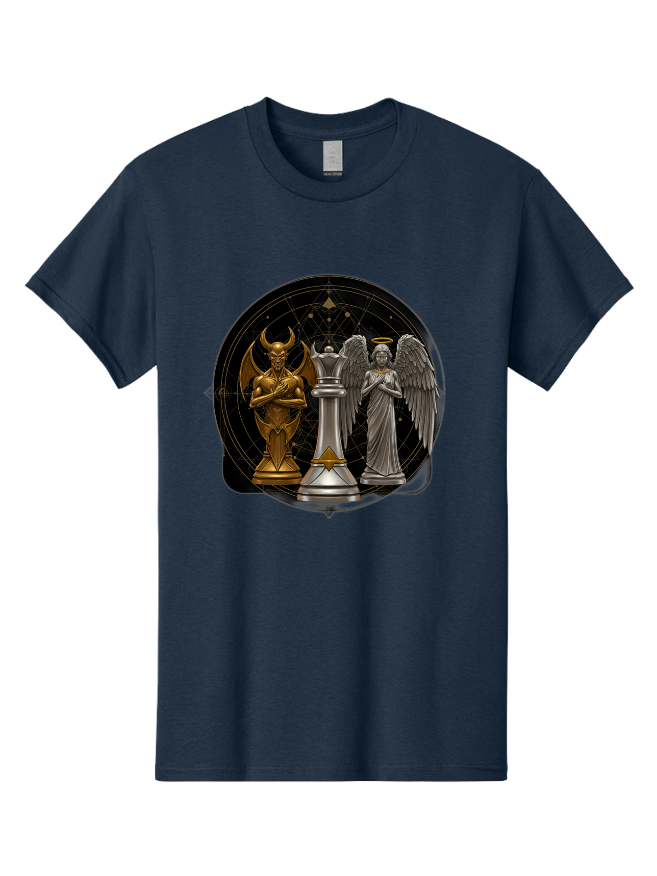 Baphomet-Angel-Queen Men'S Graphic Tee, 100% Cotton, Comfortable Casual Summer Wear, Machine Washable, Vintage Camera, Old Camera, Antique Camera, Black Camera, Classic Photography, Photography Equipment, Nostalgic Device, Film Camera, Bah550
