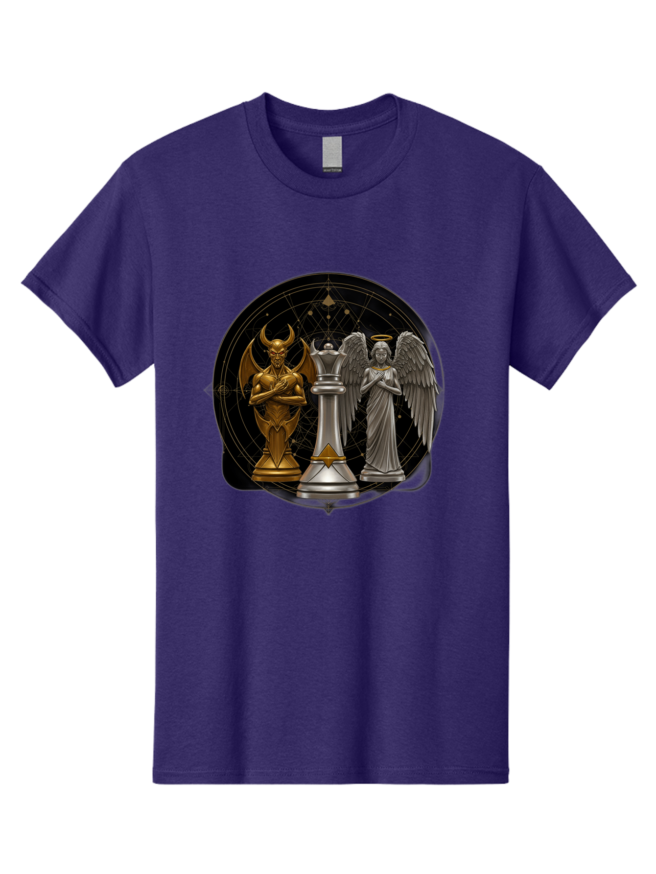 Baphomet-Angel-Queen Men'S Graphic Tee, 100% Cotton, Comfortable Casual Summer Wear, Machine Washable, Vintage Camera, Old Camera, Antique Camera, Black Camera, Classic Photography, Photography Equipment, Nostalgic Device, Film Camera, Bah550