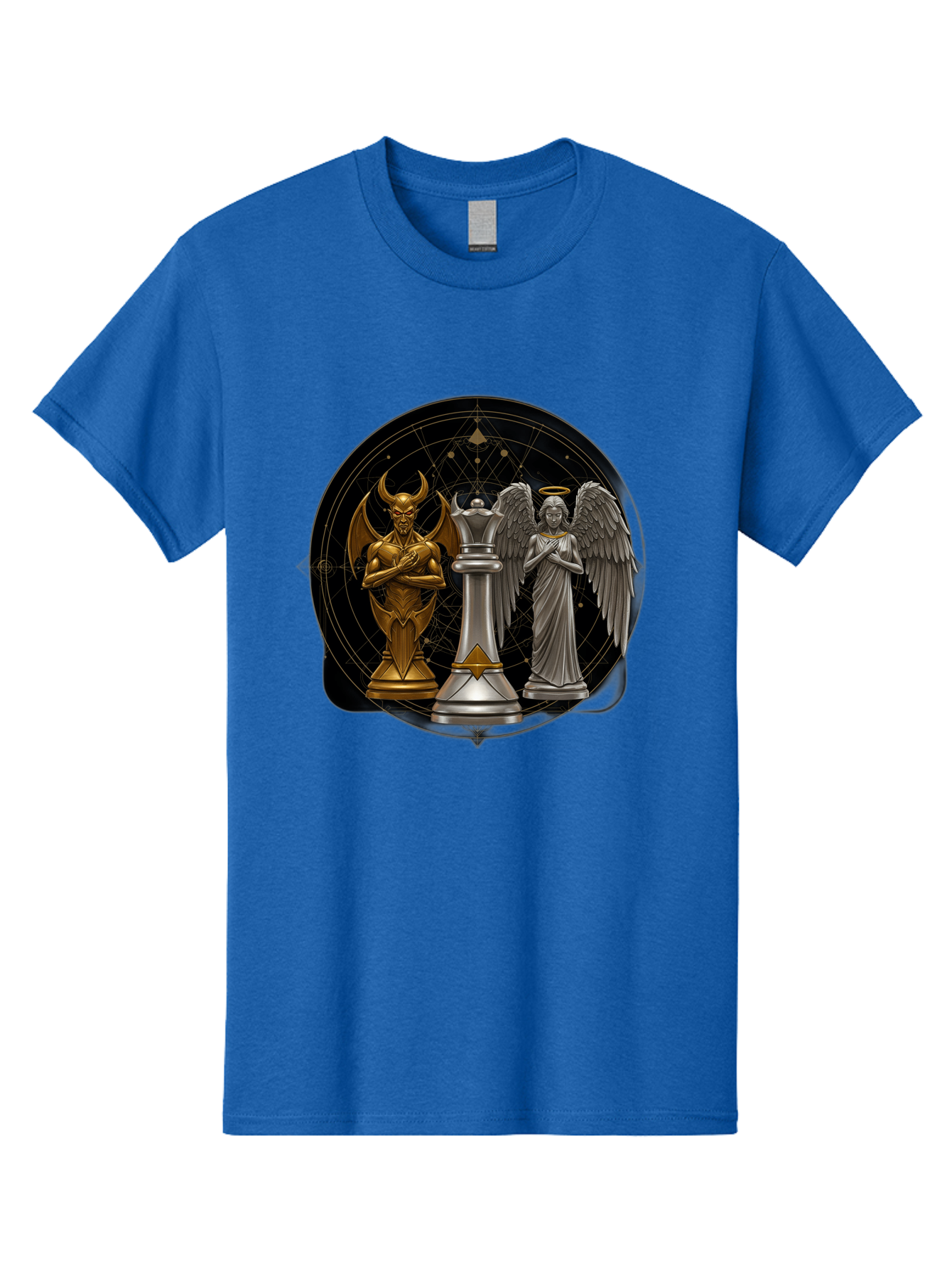 Baphomet-Angel-Queen Men'S Graphic Tee, 100% Cotton, Comfortable Casual Summer Wear, Machine Washable, Vintage Camera, Old Camera, Antique Camera, Black Camera, Classic Photography, Photography Equipment, Nostalgic Device, Film Camera, Bah550