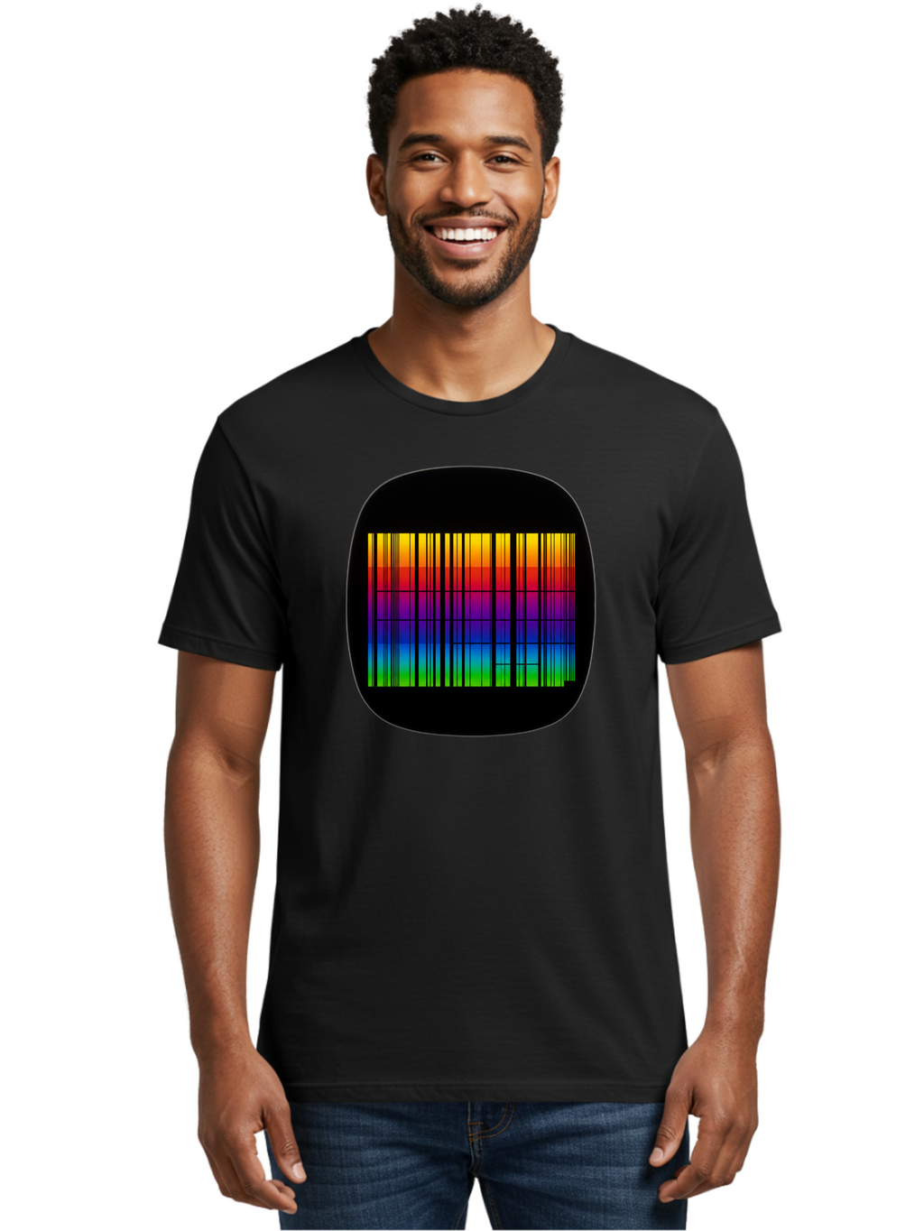 Barcode-Tv-Screen Men'S Graphic Tee, 100% Cotton, Comfortable Casual Summer Wear, Machine Washable, Vintage Camera, Old Camera, Antique Camera, Black Camera, Classic Photography, Photography Equipment, Nostalgic Device, Film Camera, Camera Art Bah551