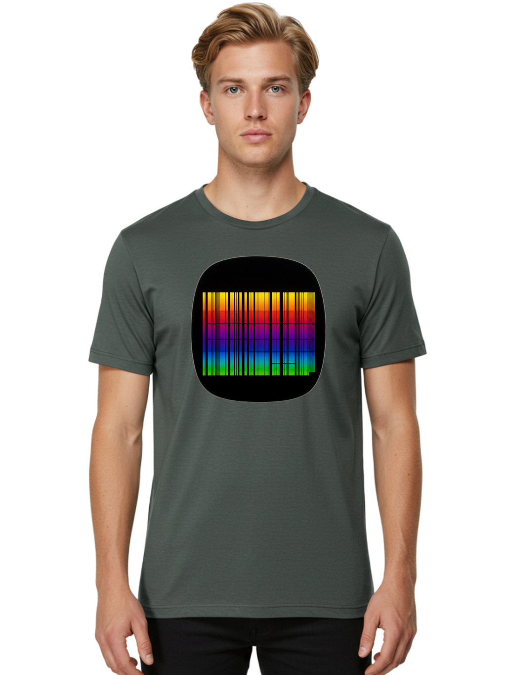 Barcode-Tv-Screen Men'S Graphic Tee, 100% Cotton, Comfortable Casual Summer Wear, Machine Washable, Vintage Camera, Old Camera, Antique Camera, Black Camera, Classic Photography, Photography Equipment, Nostalgic Device, Film Camera, Camera Art Bah551