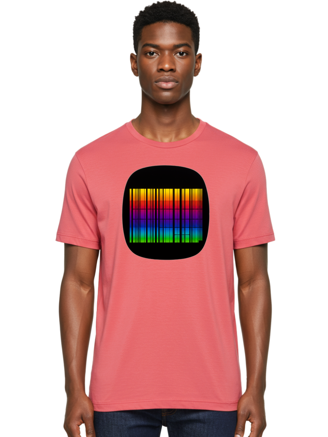 Barcode-Tv-Screen Men'S Graphic Tee, 100% Cotton, Comfortable Casual Summer Wear, Machine Washable, Vintage Camera, Old Camera, Antique Camera, Black Camera, Classic Photography, Photography Equipment, Nostalgic Device, Film Camera, Camera Art Bah551