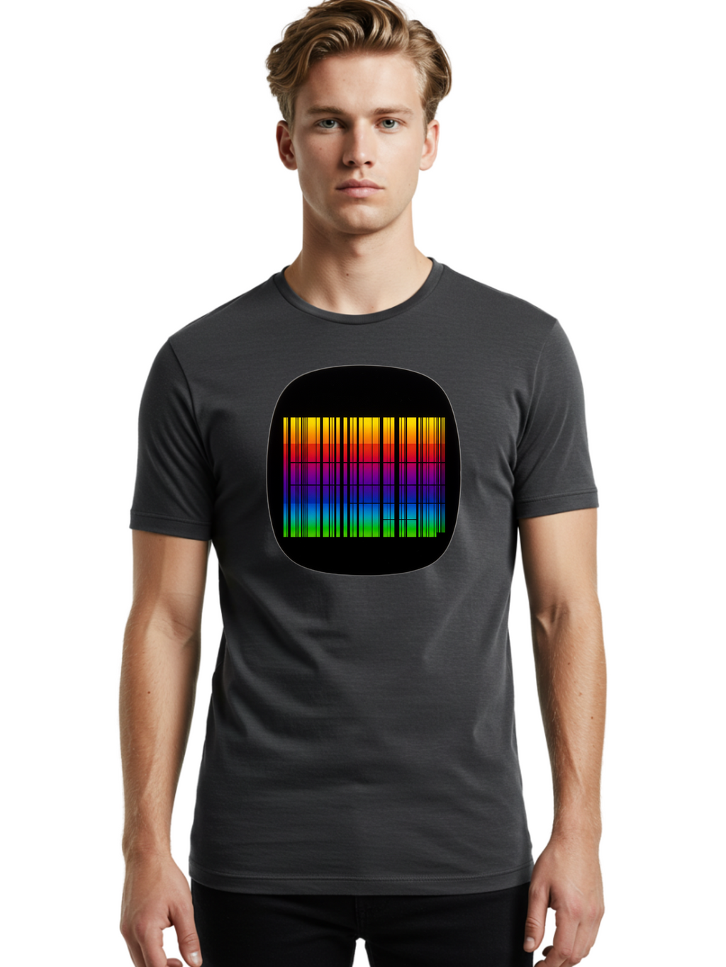 Barcode-Tv-Screen Men'S Graphic Tee, 100% Cotton, Comfortable Casual Summer Wear, Machine Washable, Vintage Camera, Old Camera, Antique Camera, Black Camera, Classic Photography, Photography Equipment, Nostalgic Device, Film Camera, Camera Art Bah551