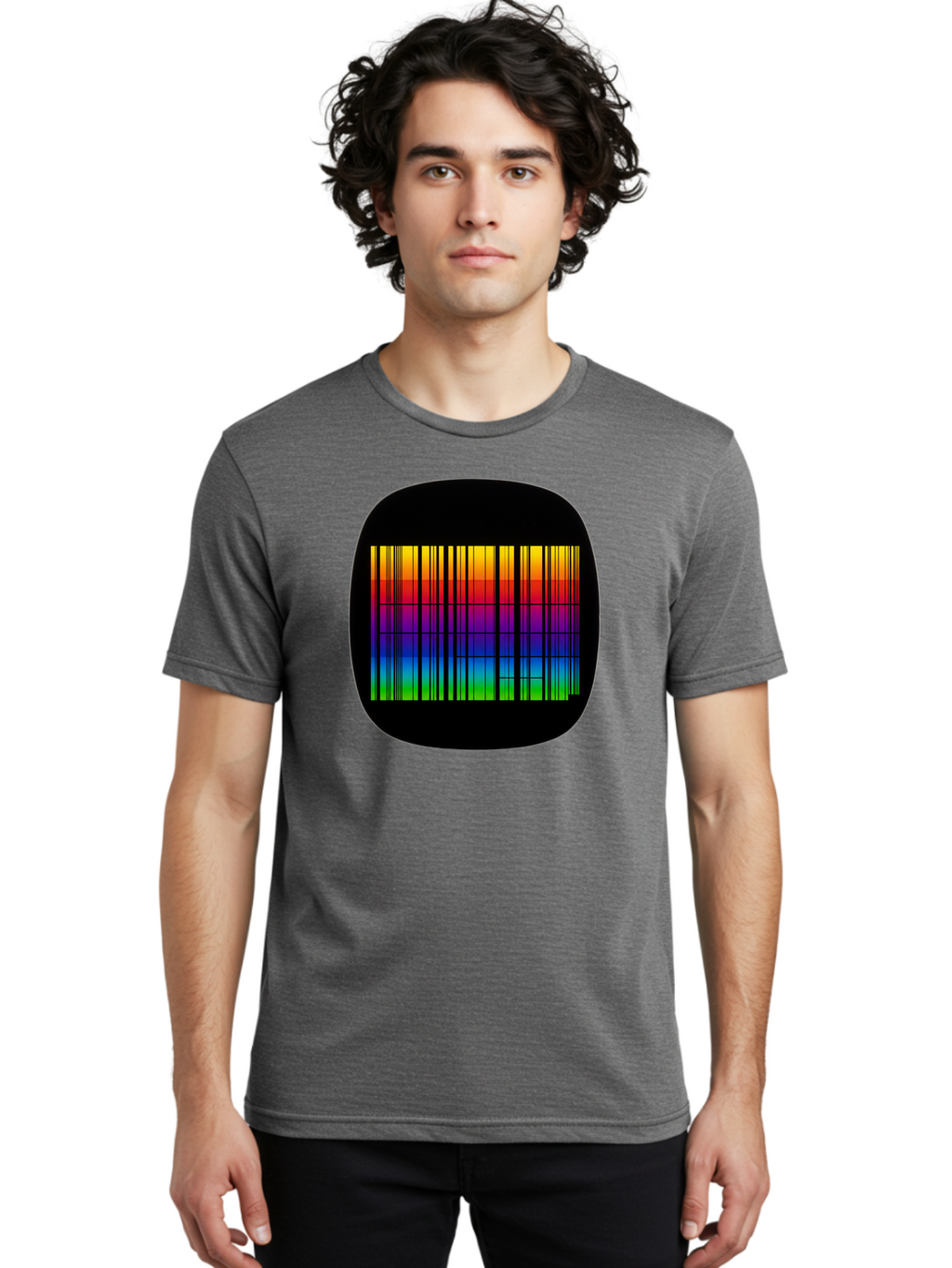 Barcode-Tv-Screen Men'S Graphic Tee, 100% Cotton, Comfortable Casual Summer Wear, Machine Washable, Vintage Camera, Old Camera, Antique Camera, Black Camera, Classic Photography, Photography Equipment, Nostalgic Device, Film Camera, Camera Art Bah551