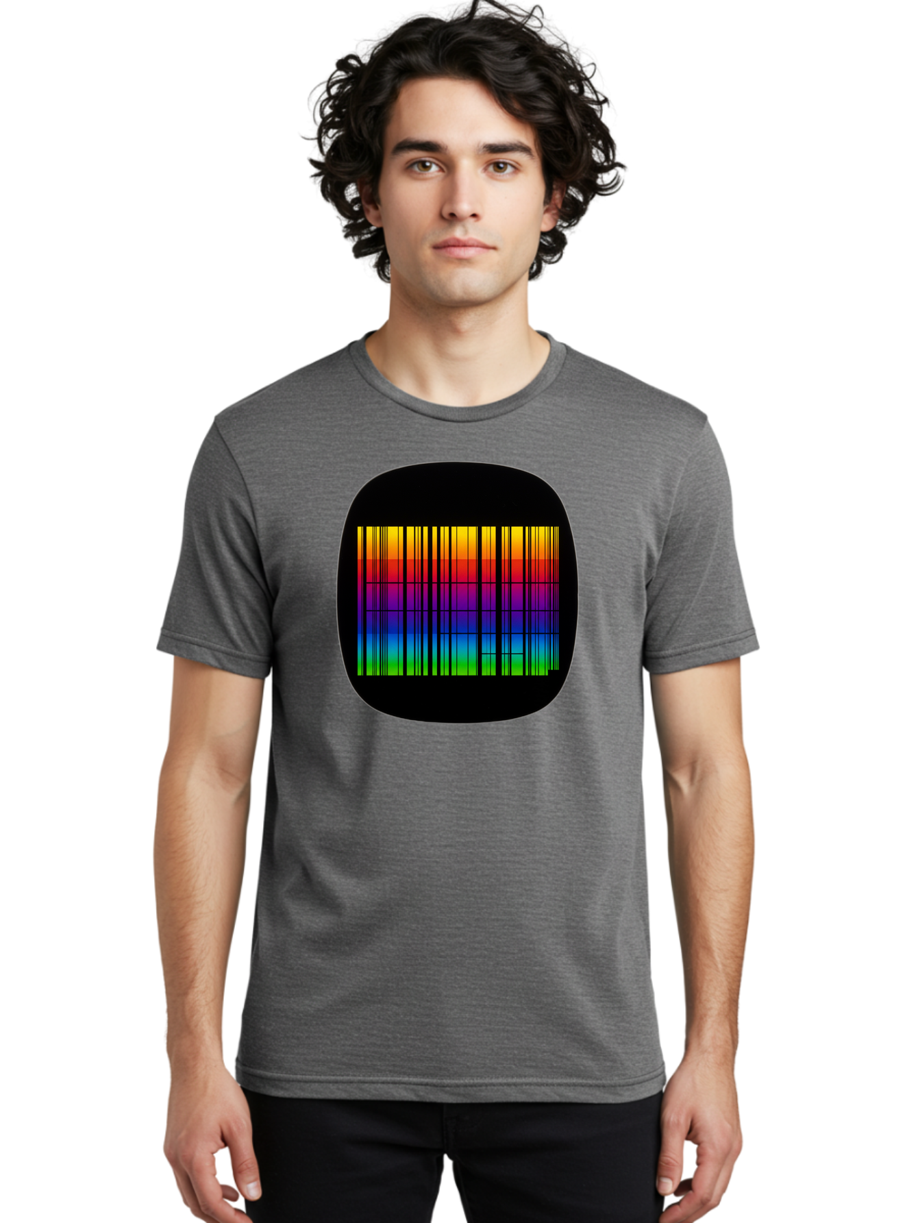 Barcode-Tv-Screen Men'S Graphic Tee, 100% Cotton, Comfortable Casual Summer Wear, Machine Washable, Vintage Camera, Old Camera, Antique Camera, Black Camera, Classic Photography, Photography Equipment, Nostalgic Device, Film Camera, Camera Art Bah551