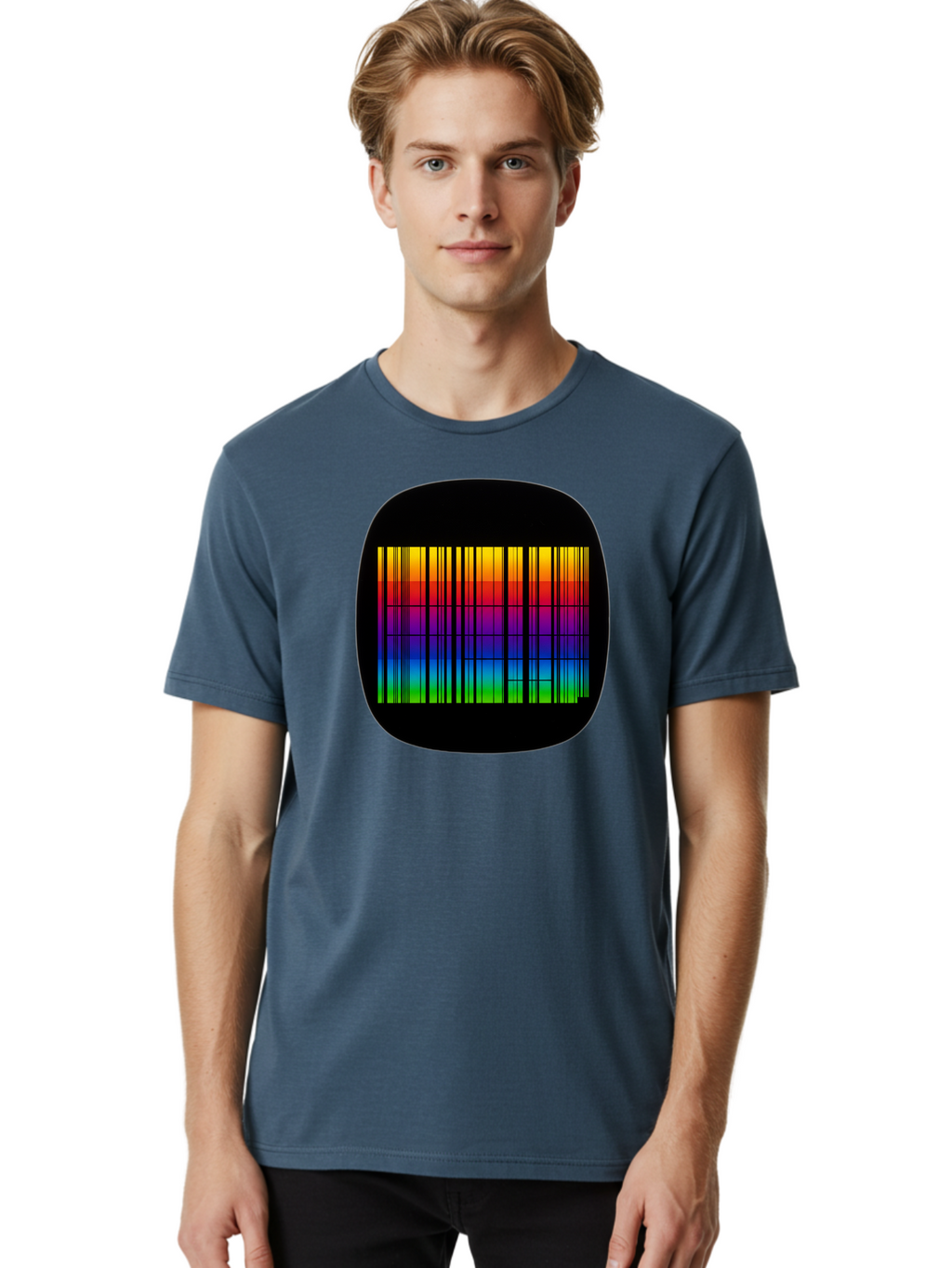 Barcode-Tv-Screen Men'S Graphic Tee, 100% Cotton, Comfortable Casual Summer Wear, Machine Washable, Vintage Camera, Old Camera, Antique Camera, Black Camera, Classic Photography, Photography Equipment, Nostalgic Device, Film Camera, Camera Art Bah551