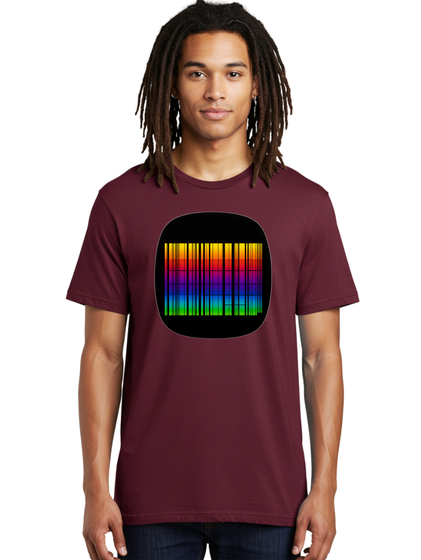 Barcode-Tv-Screen Men'S Graphic Tee, 100% Cotton, Comfortable Casual Summer Wear, Machine Washable, Vintage Camera, Old Camera, Antique Camera, Black Camera, Classic Photography, Photography Equipment, Nostalgic Device, Film Camera, Camera Art Bah551