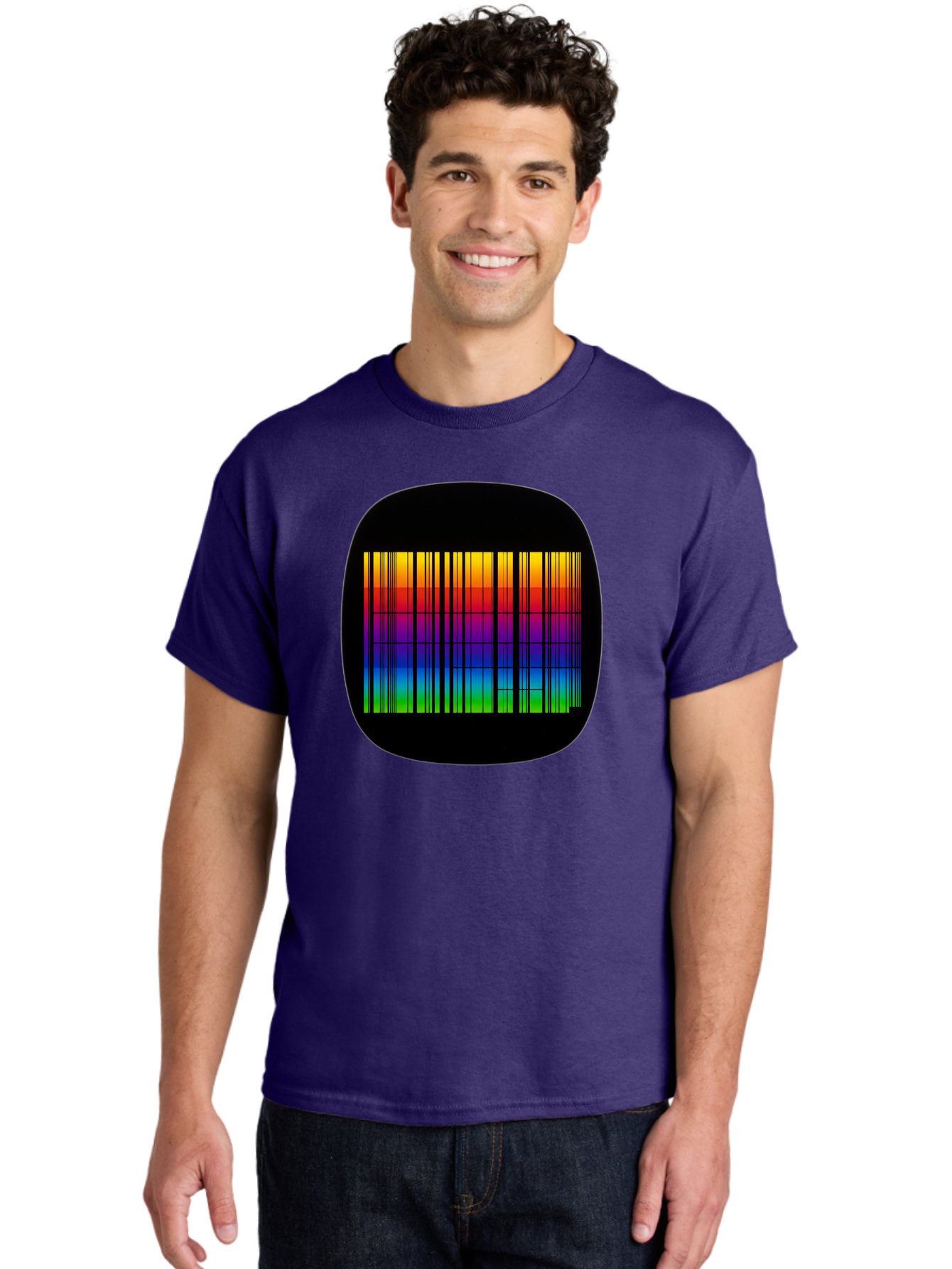 Barcode-Tv-Screen Men'S Graphic Tee, 100% Cotton, Comfortable Casual Summer Wear, Machine Washable, Vintage Camera, Old Camera, Antique Camera, Black Camera, Classic Photography, Photography Equipment, Nostalgic Device, Film Camera, Camera Art Bah551