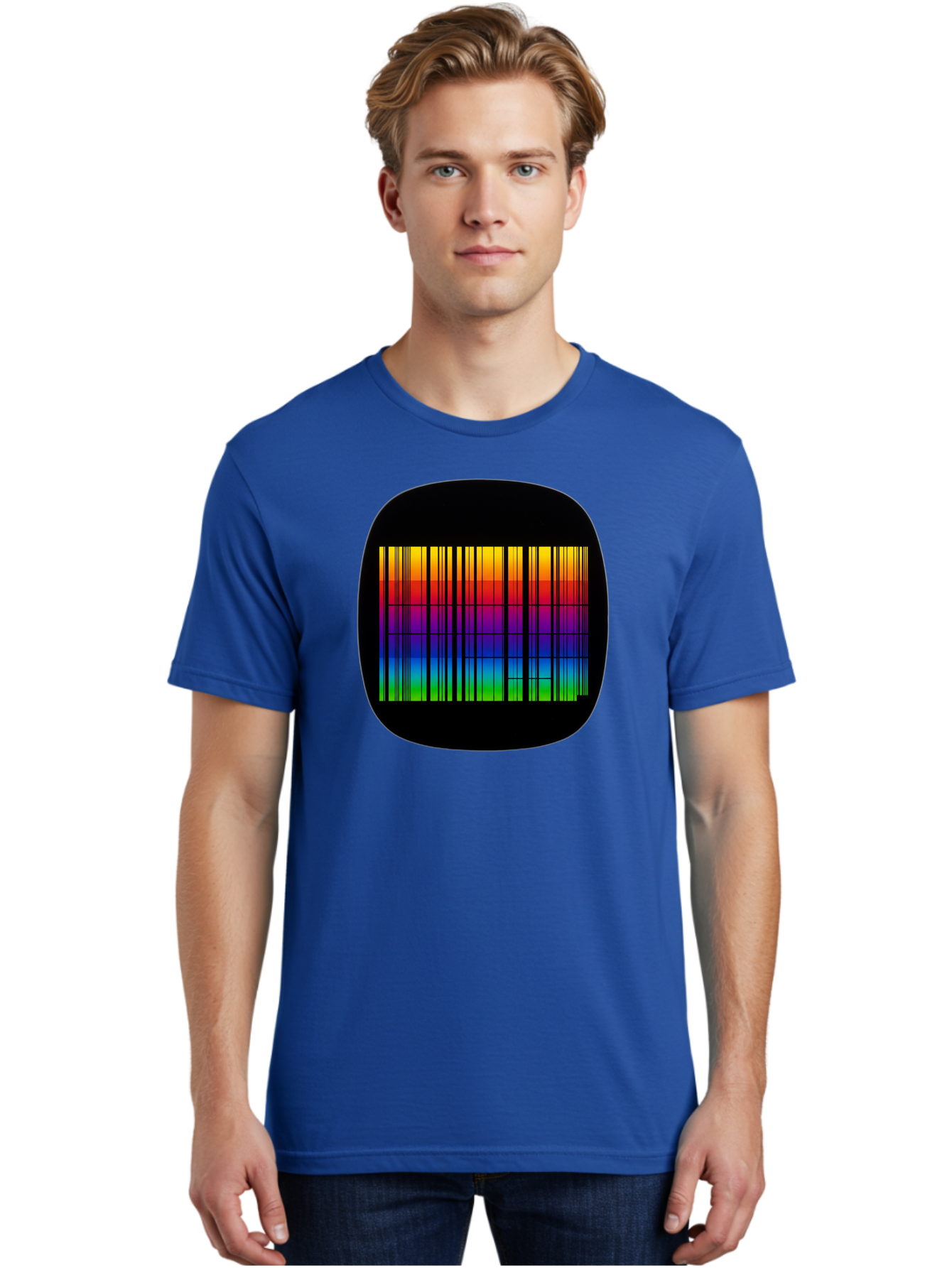 Barcode-Tv-Screen Men'S Graphic Tee, 100% Cotton, Comfortable Casual Summer Wear, Machine Washable, Vintage Camera, Old Camera, Antique Camera, Black Camera, Classic Photography, Photography Equipment, Nostalgic Device, Film Camera, Camera Art Bah551
