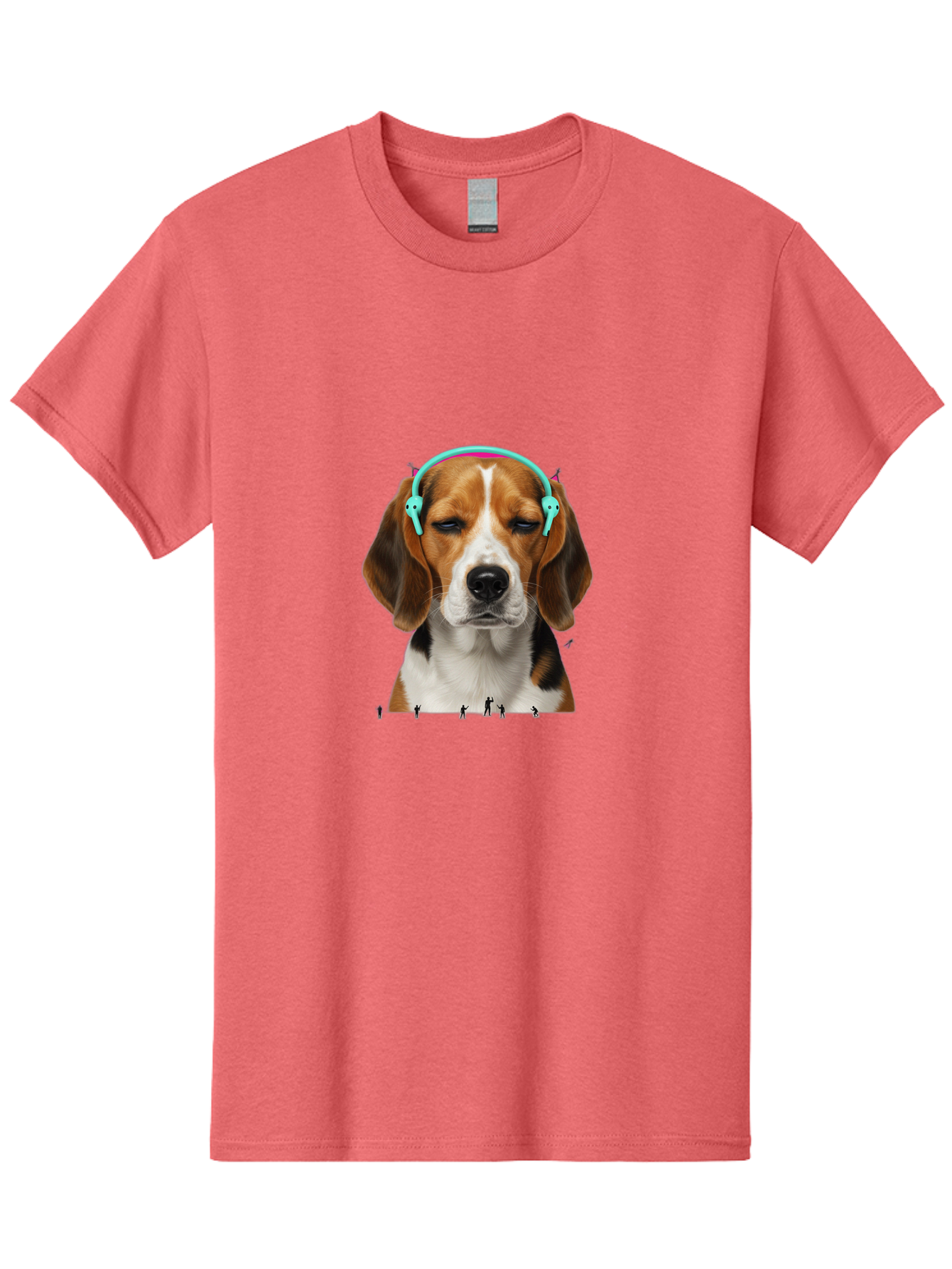 Beagle-Headphones Men'S Graphic Tee, 100% Cotton, Comfortable Casual Summer Wear, Machine Washable, Vintage Camera, Old Camera, Antique Camera, Black Camera, Classic Photography, Photography Equipment, Nostalgic Device, Film Camera, Camera Art Bah566