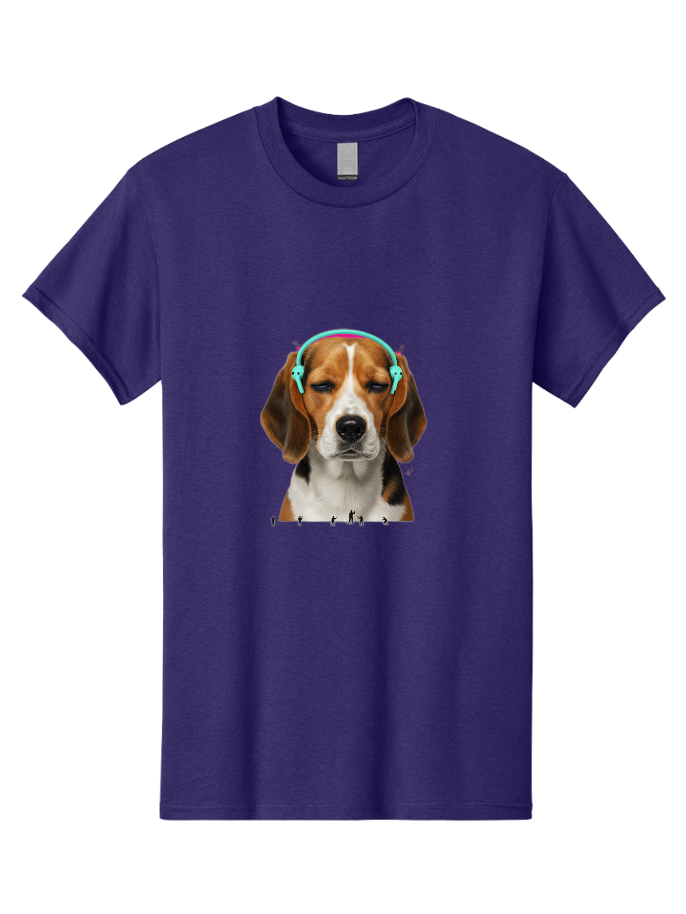 Beagle-Headphones Men'S Graphic Tee, 100% Cotton, Comfortable Casual Summer Wear, Machine Washable, Vintage Camera, Old Camera, Antique Camera, Black Camera, Classic Photography, Photography Equipment, Nostalgic Device, Film Camera, Camera Art Bah566