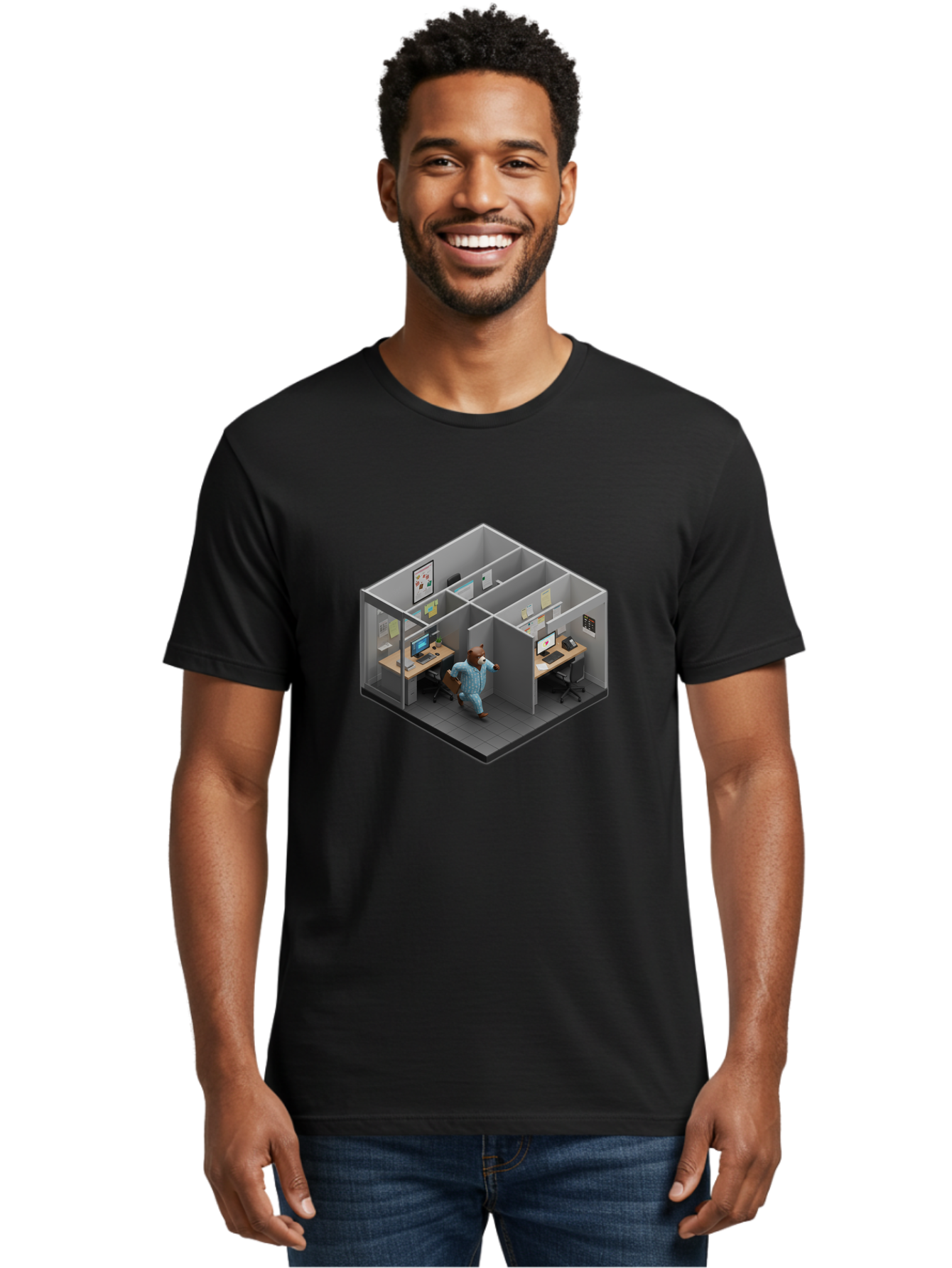 Bear-In-Office Men'S Graphic Tee, 100% Cotton, Comfortable Casual Summer Wear, Machine Washable, Vintage Camera, Old Camera, Antique Camera, Black Camera, Classic Photography, Photography Equipment, Nostalgic Device, Film Camera, Camera Art Bah567