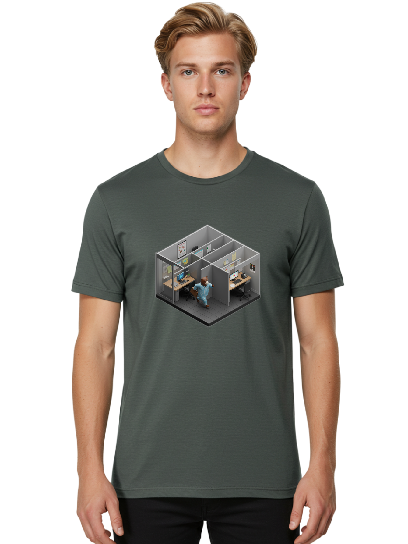 Bear-In-Office Men'S Graphic Tee, 100% Cotton, Comfortable Casual Summer Wear, Machine Washable, Vintage Camera, Old Camera, Antique Camera, Black Camera, Classic Photography, Photography Equipment, Nostalgic Device, Film Camera, Camera Art Bah567