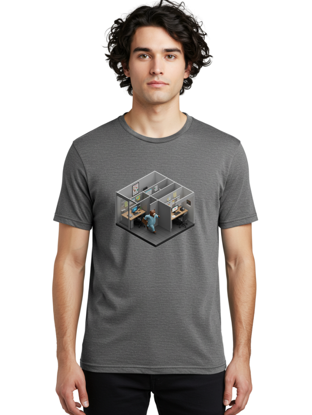 Bear-In-Office Men'S Graphic Tee, 100% Cotton, Comfortable Casual Summer Wear, Machine Washable, Vintage Camera, Old Camera, Antique Camera, Black Camera, Classic Photography, Photography Equipment, Nostalgic Device, Film Camera, Camera Art Bah567