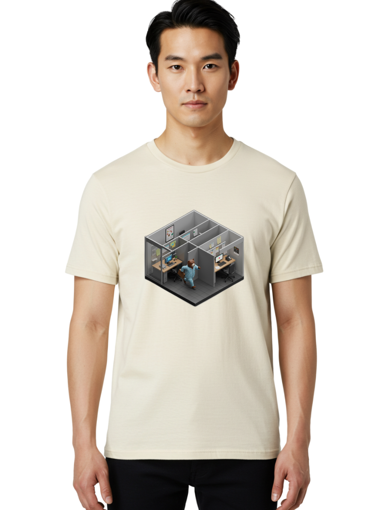 Bear-In-Office Men'S Graphic Tee, 100% Cotton, Comfortable Casual Summer Wear, Machine Washable, Vintage Camera, Old Camera, Antique Camera, Black Camera, Classic Photography, Photography Equipment, Nostalgic Device, Film Camera, Camera Art Bah567