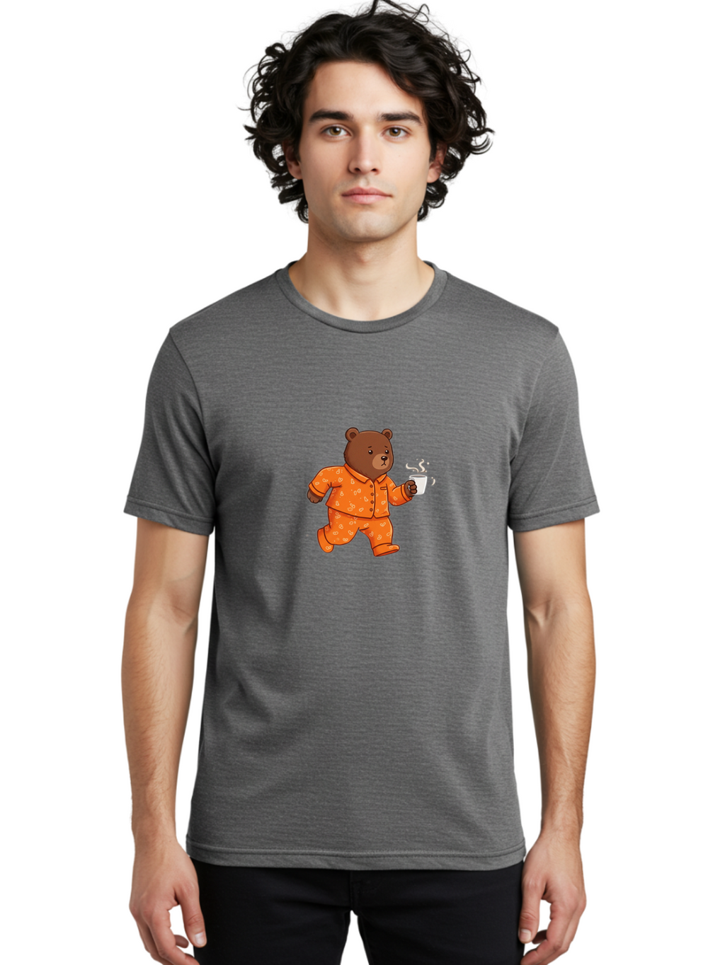 Bear-In-Pajamas-1 Men'S Graphic Tee, 100% Cotton, Comfortable Casual Summer Wear, Machine Washable, Vintage Camera, Old Camera, Antique Camera, Black Camera, Classic Photography, Photography Equipment, Nostalgic Device, Film Camera, Camera Art Bah568