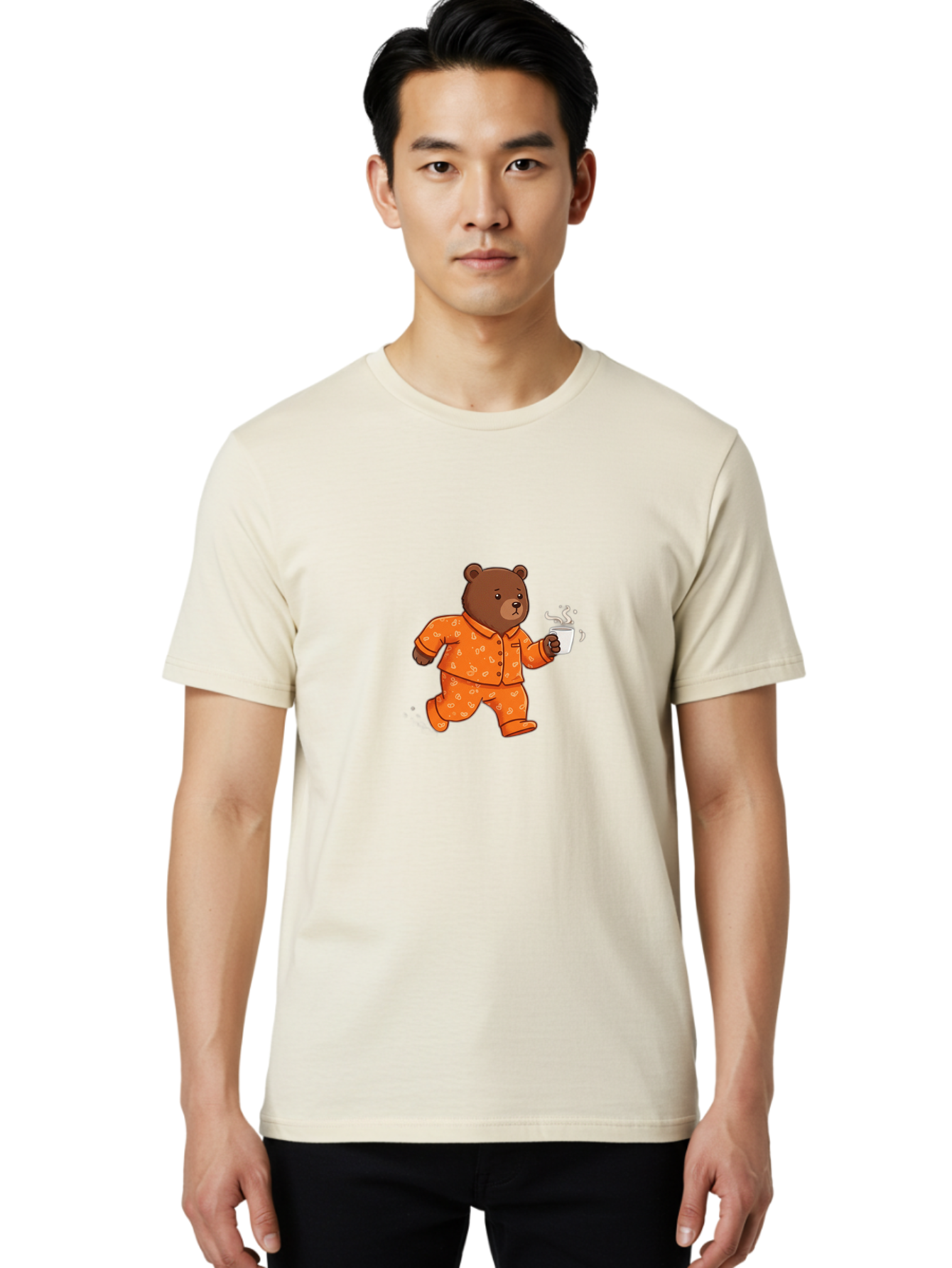 Bear-In-Pajamas-1 Men'S Graphic Tee, 100% Cotton, Comfortable Casual Summer Wear, Machine Washable, Vintage Camera, Old Camera, Antique Camera, Black Camera, Classic Photography, Photography Equipment, Nostalgic Device, Film Camera, Camera Art Bah568